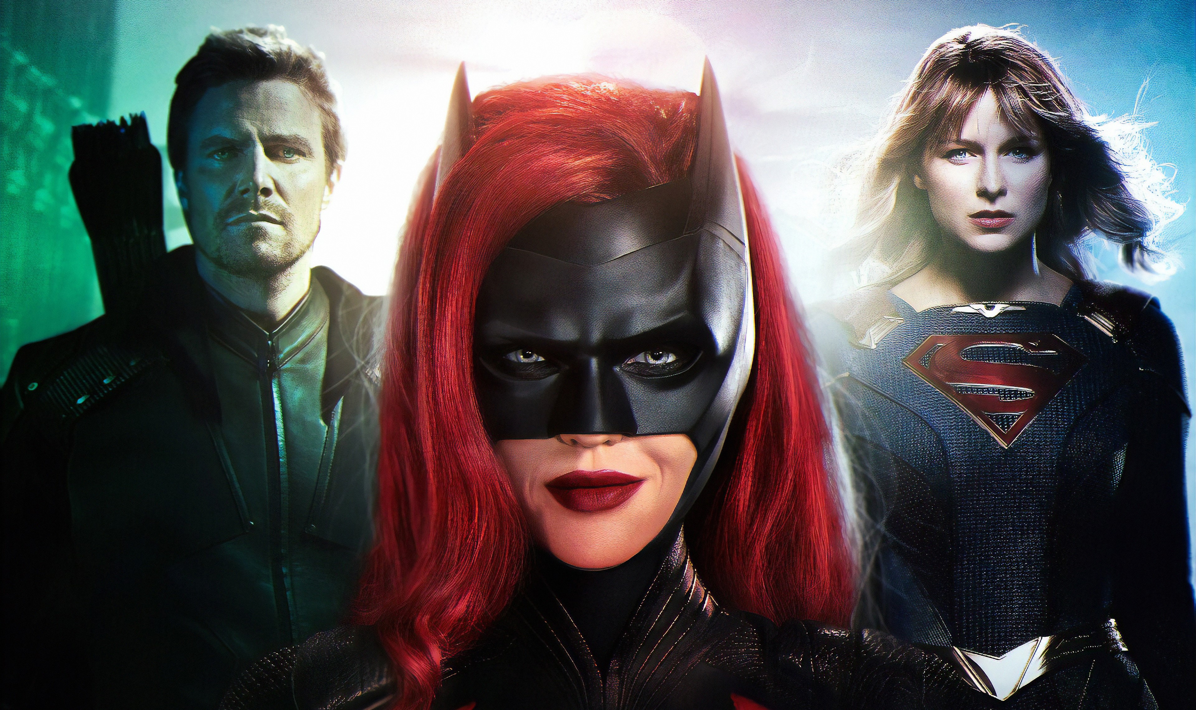 arrow, flash, supergirl, batwoman, hd, 4k, superheroes, tv shows, deviantart, HD Wallpaper