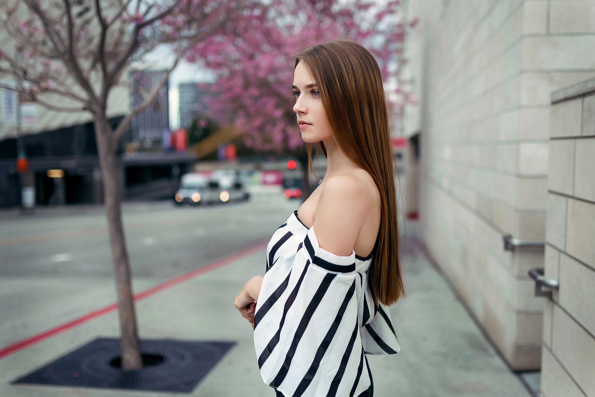 brunette, girls, model, hd, outdoors, HD Wallpaper