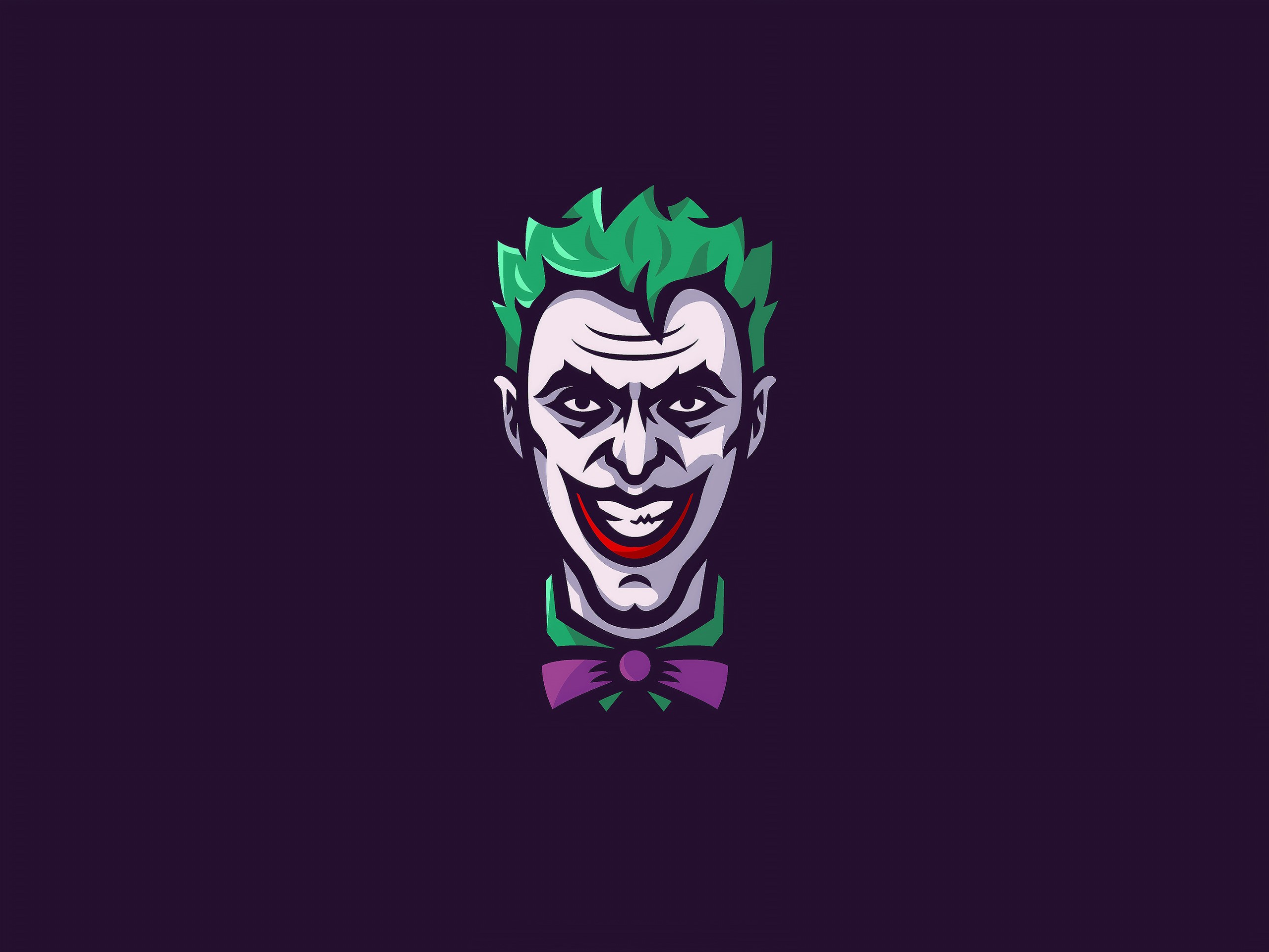joker, superheroes, minimalism, minimalist, artist, artwork, digital art, hd, dribbble, HD Wallpaper