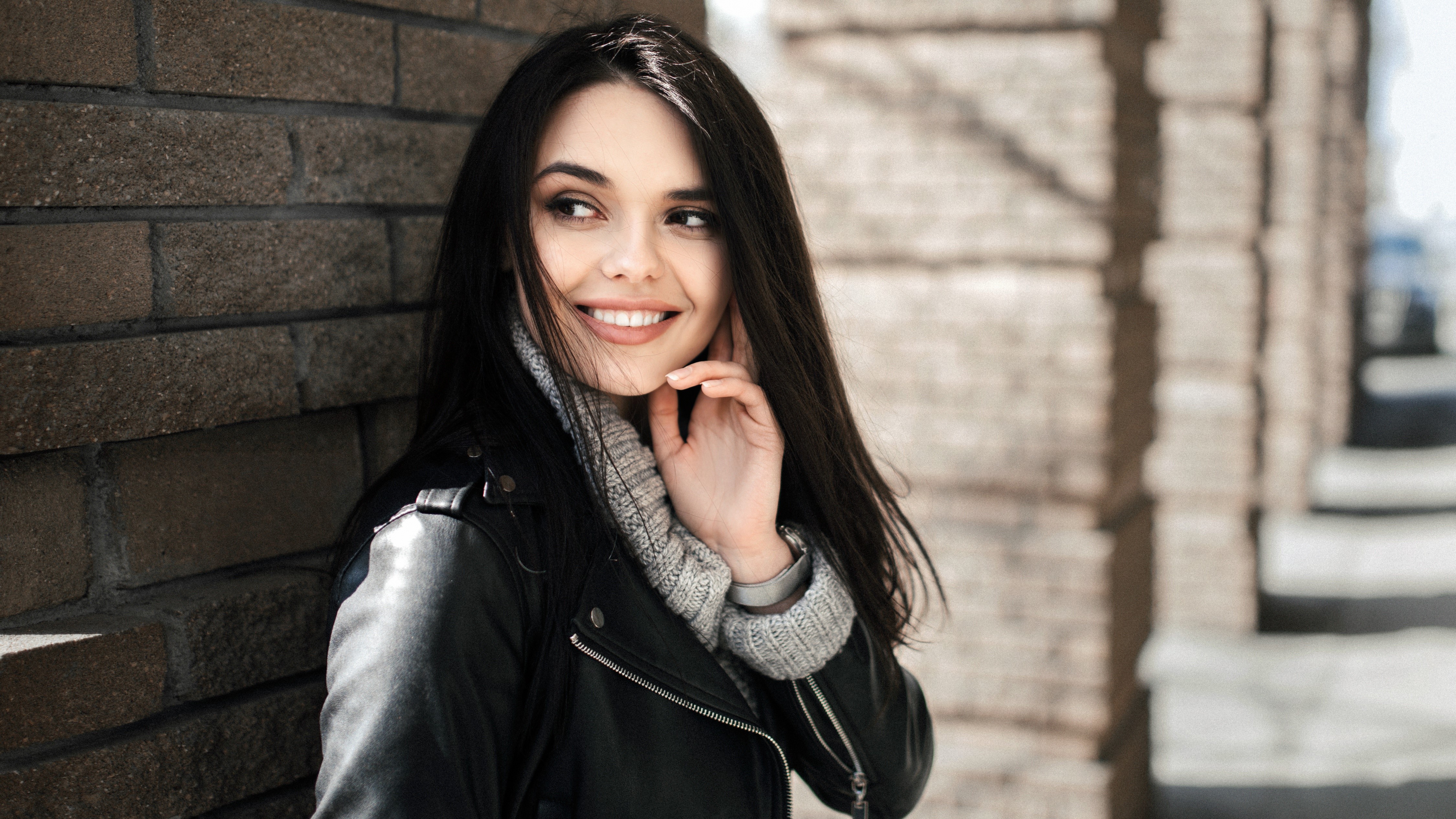 girls, model, hd, 4k, smiling, HD Wallpaper