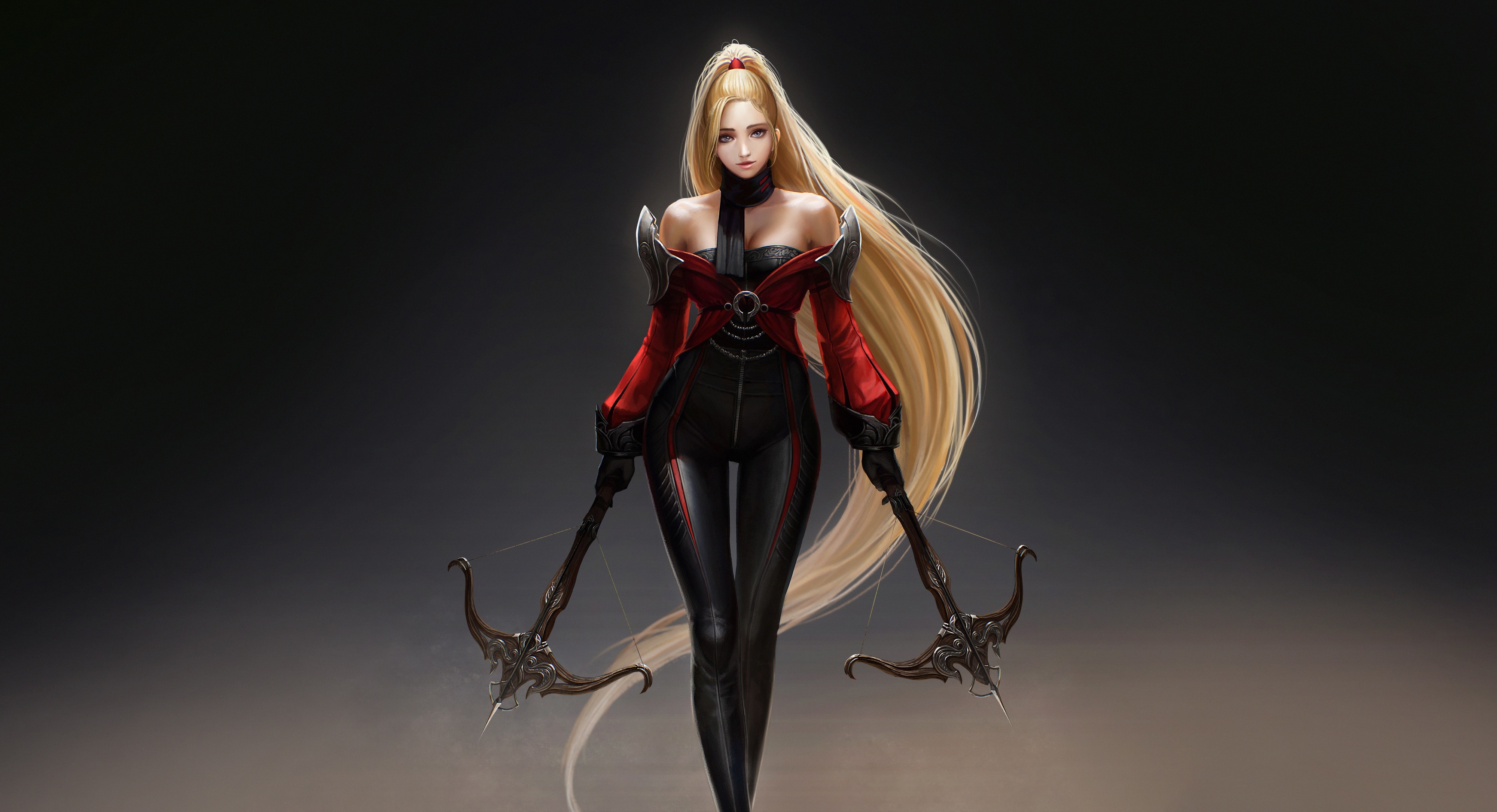 fantasy girls, warrior, artist, artwork, digital art, hd, 4k, artstation, HD Wallpaper
