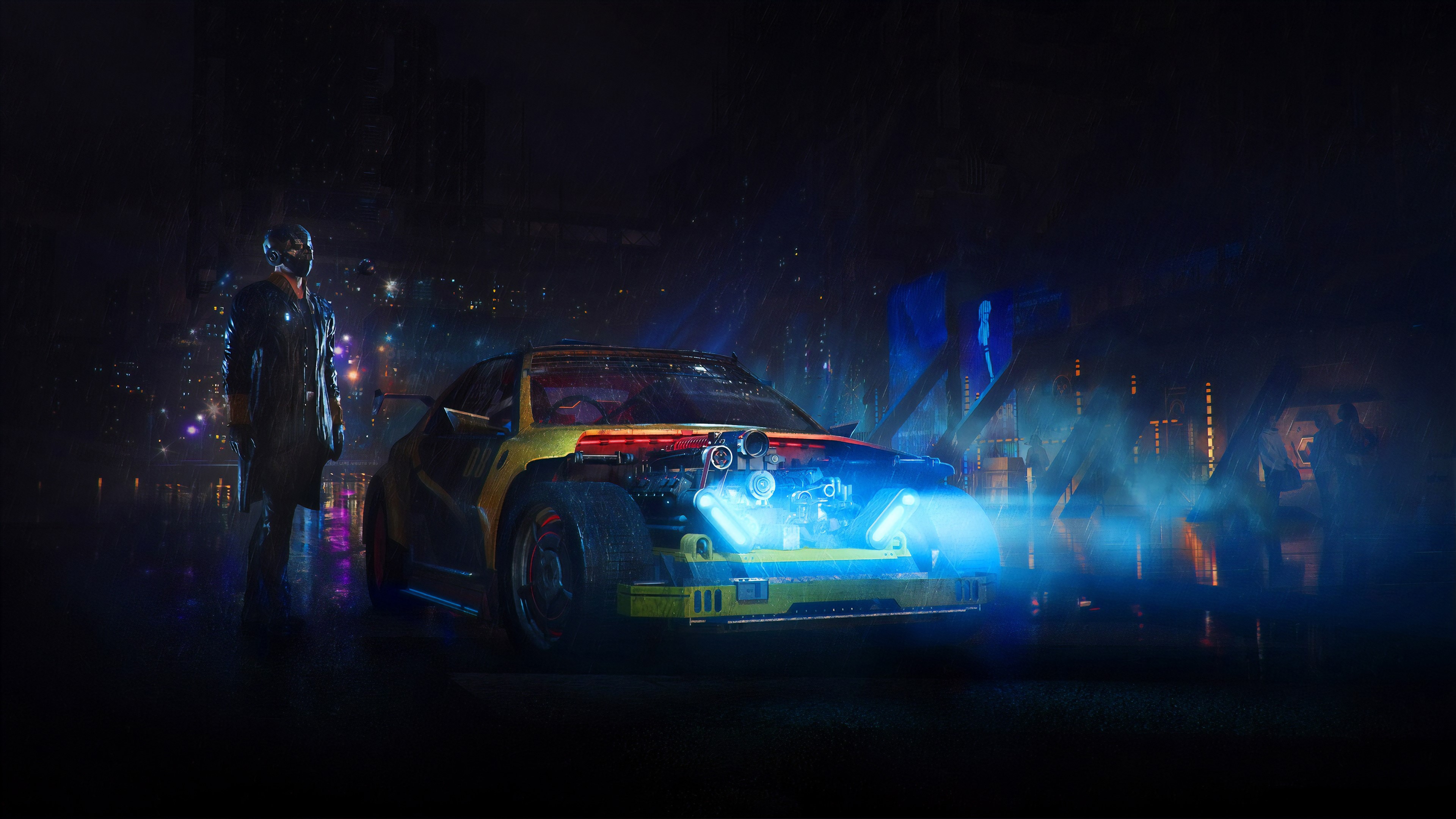 cyberpunk, cars, artist, artwork, digital art, hd, 4k, HD Wallpaper