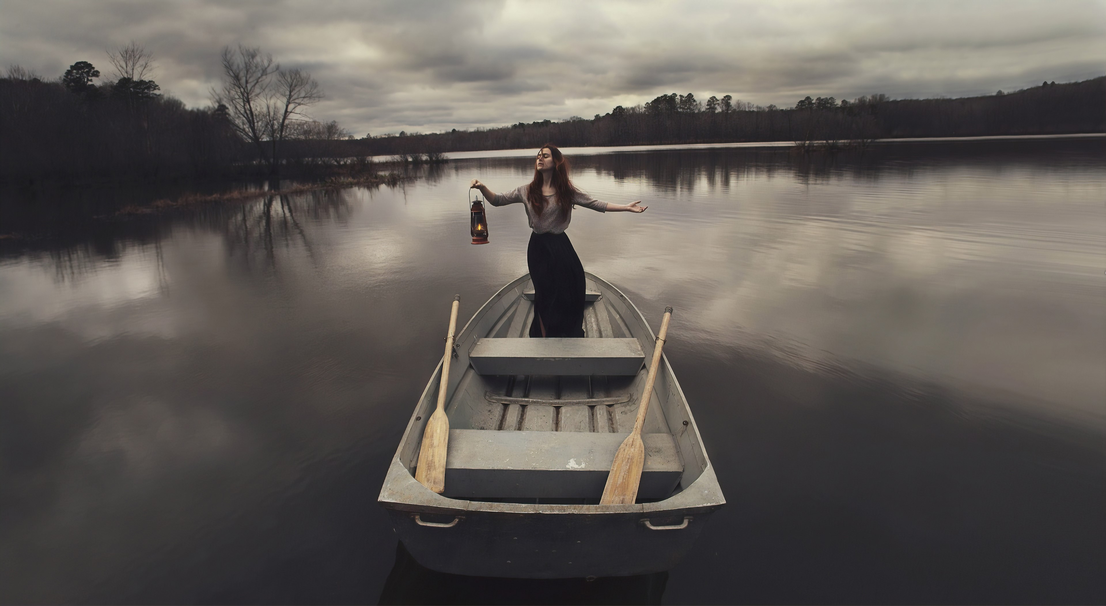 girls, model, hd, photography, boat, 4k, HD Wallpaper