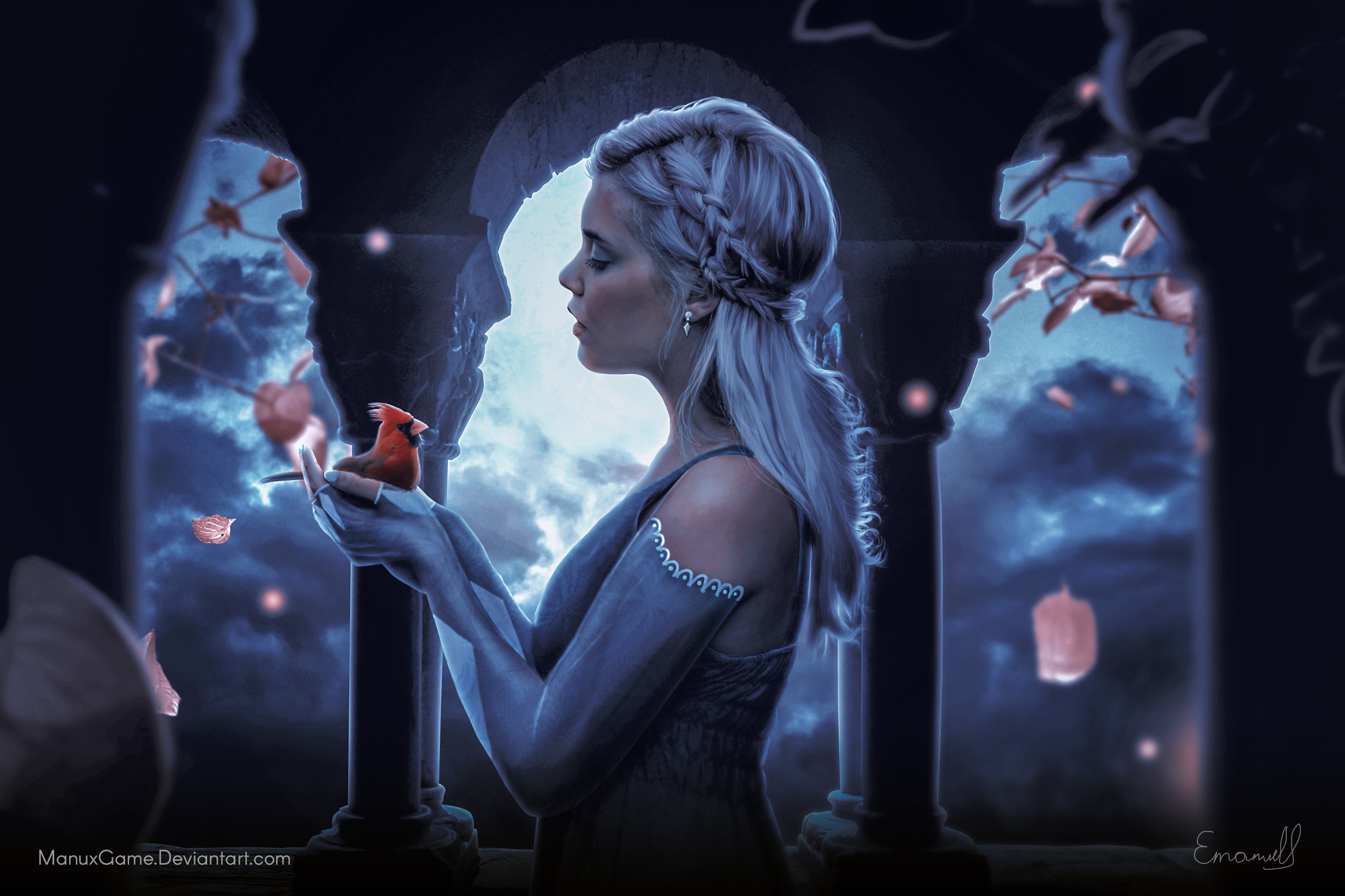 birds, fantasy, artist, artwork, digital art, hd, deviantart, HD Wallpaper