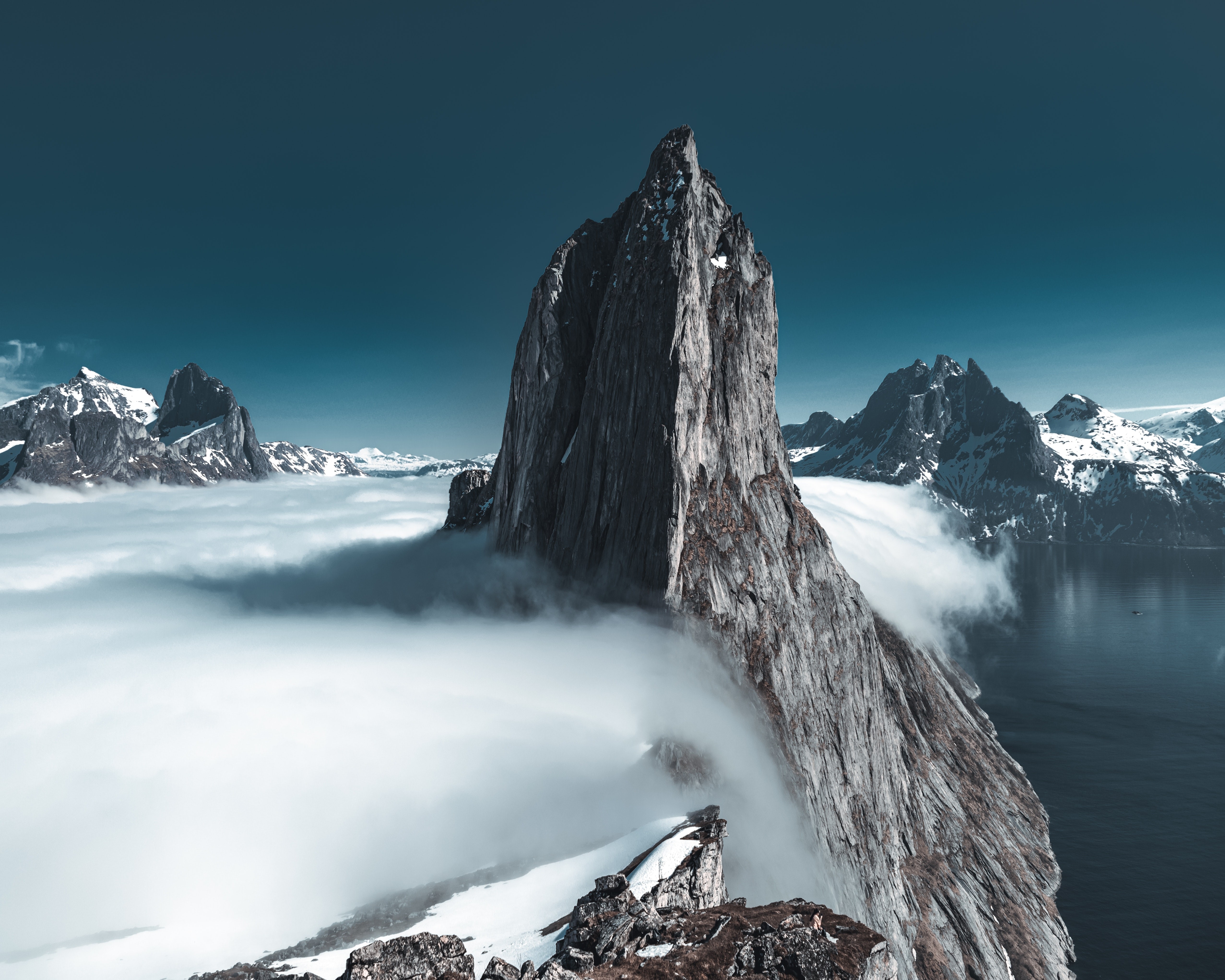sea of clouds, mountains, nature, hd, 4k, 5k, HD Wallpaper