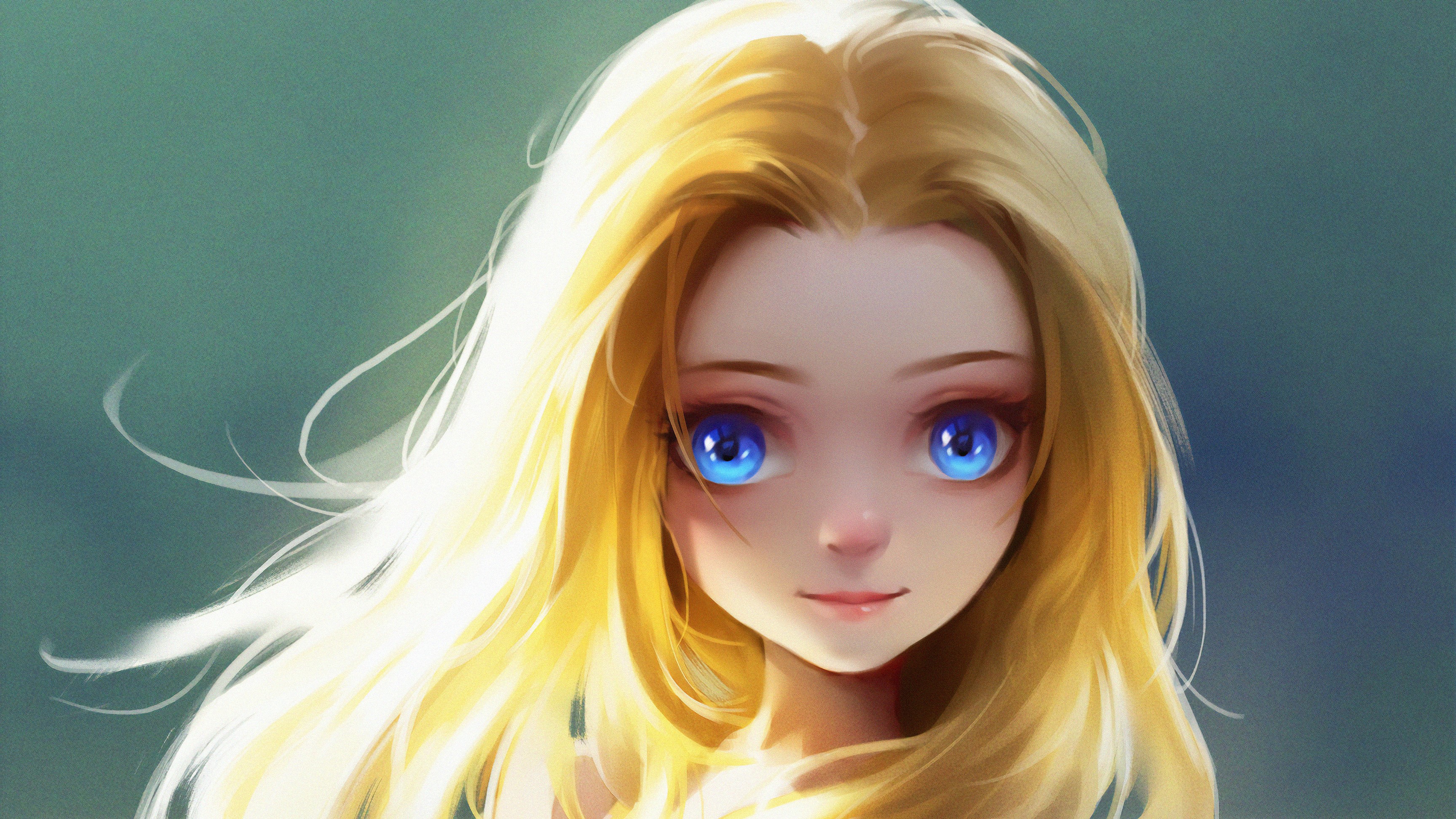 cute, little girl, artist, artwork, digital art, hd, 4k, artstation, HD Wallpaper
