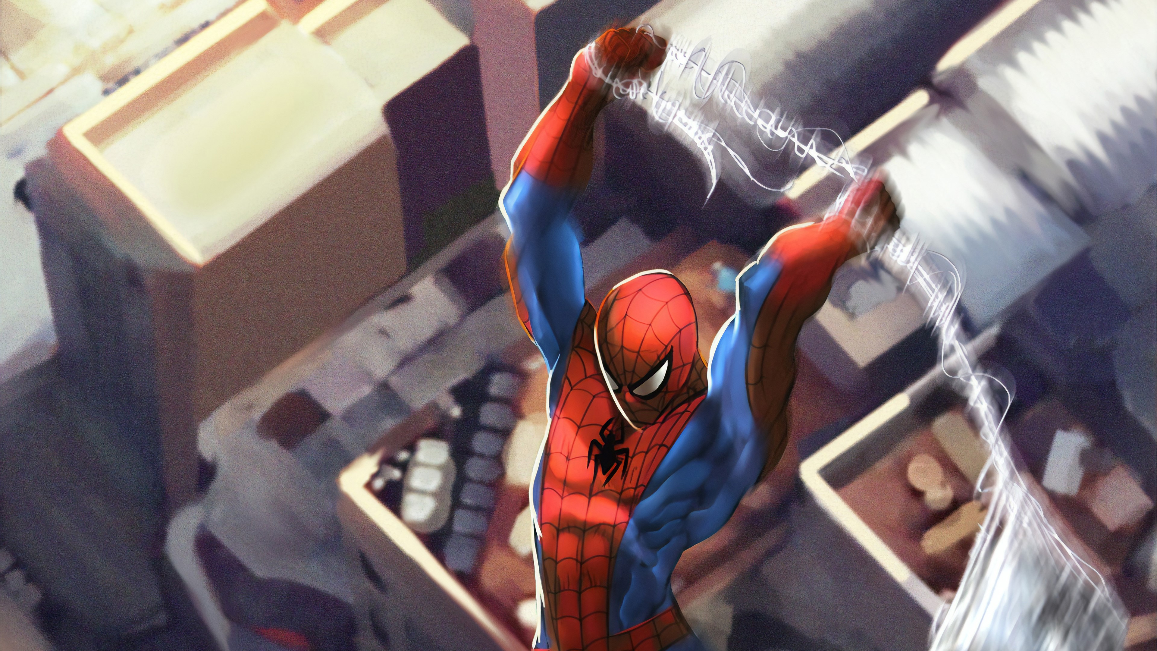 spiderman, venom, superheroes, hd, 4k, artstation, HD Wallpaper