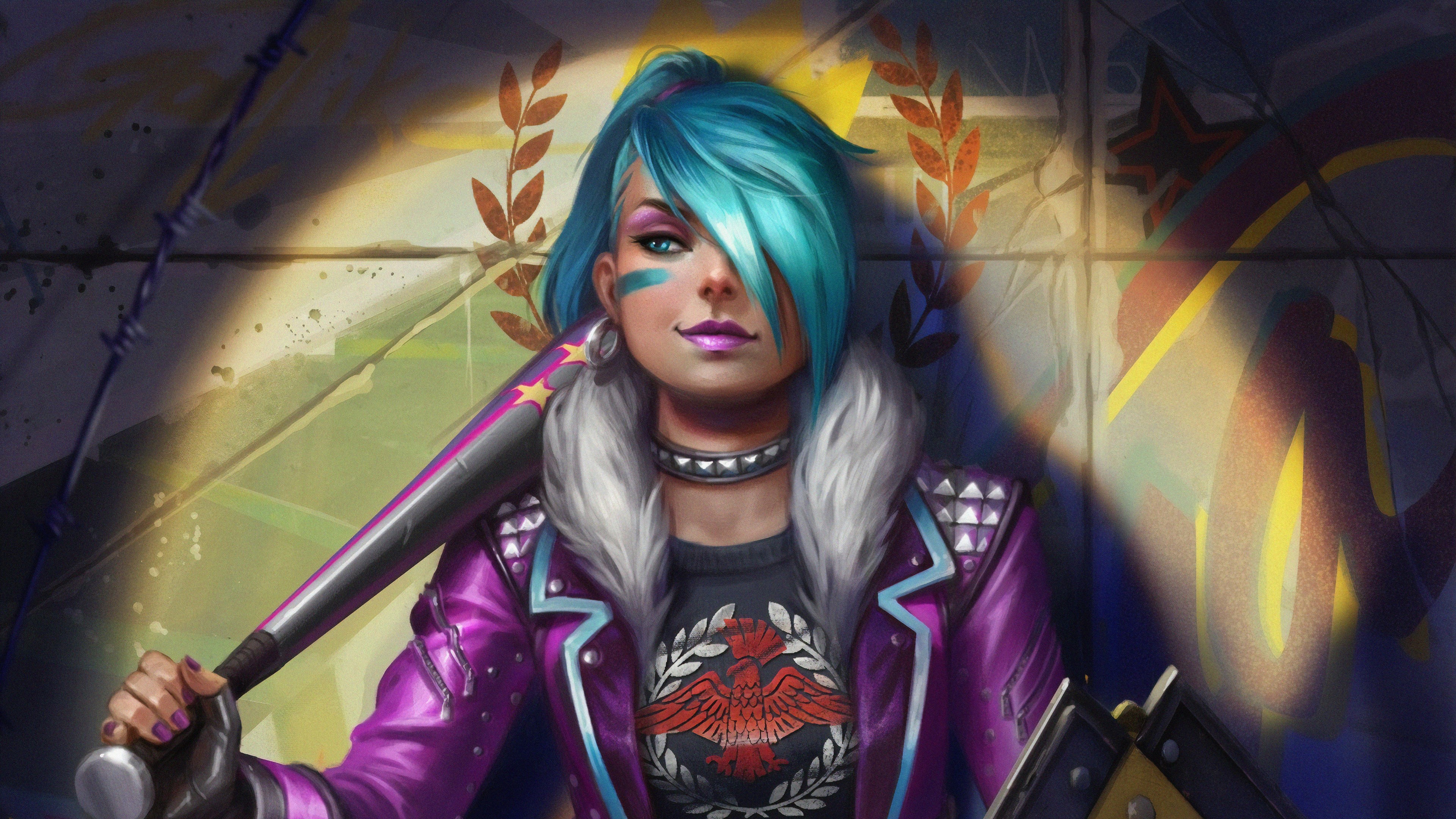jinx league of legends, league of legends, games, artwork, hd, 4k, HD Wallpaper