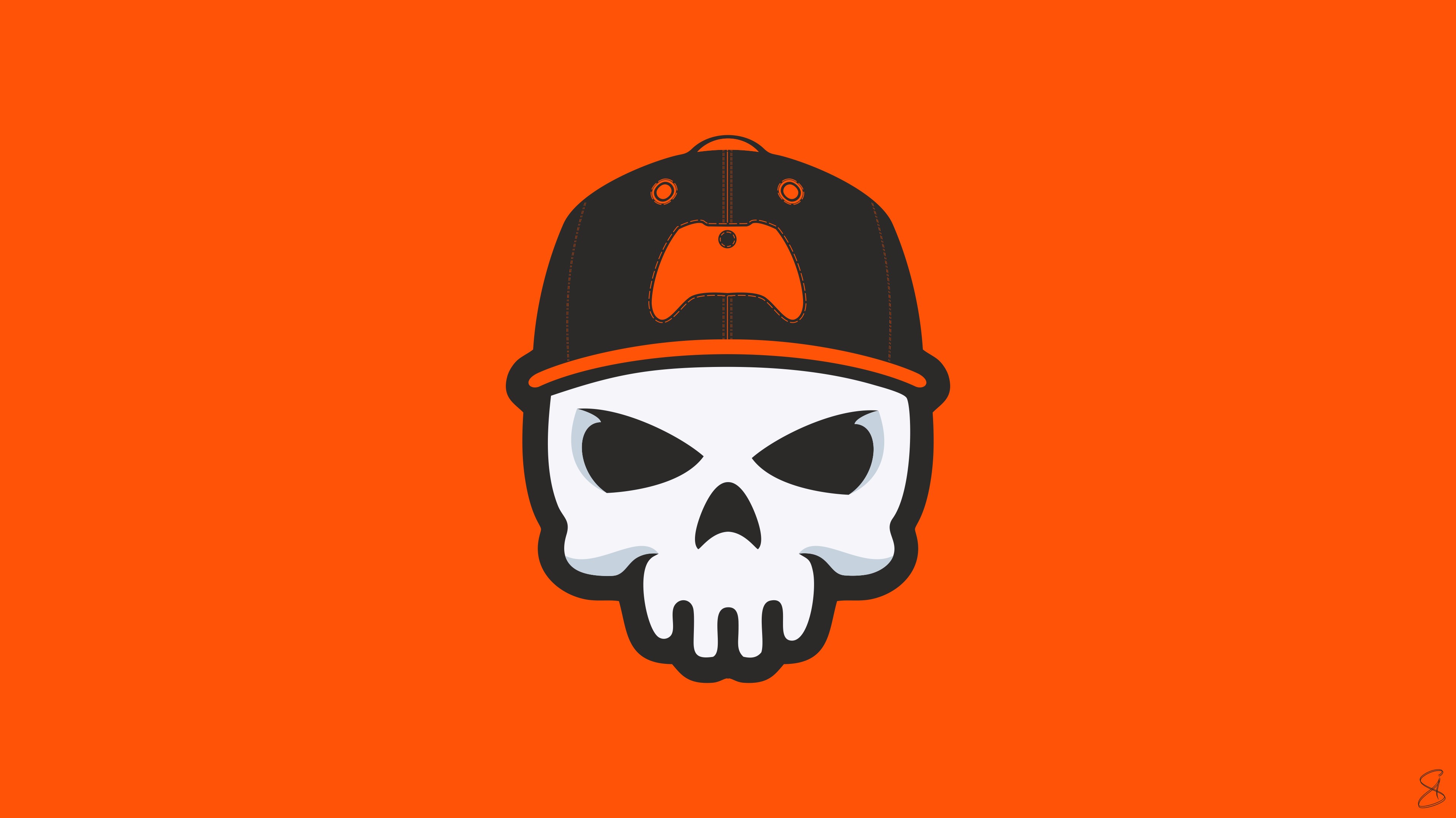 games, hd, 4k, skull, minimalism, minimalist, HD Wallpaper