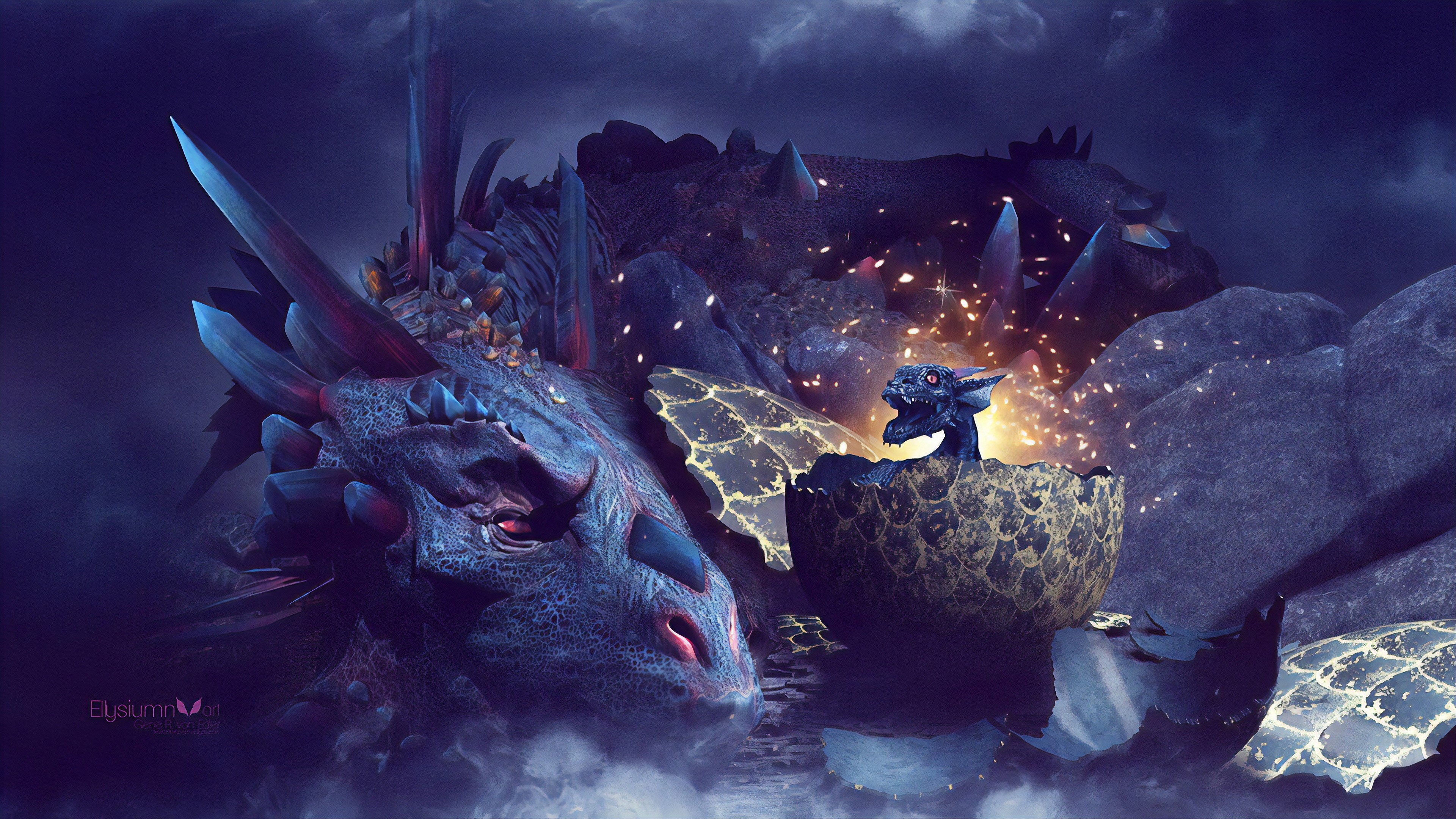 dragon, artist, artwork, digital art, hd, deviantart, 4k, HD Wallpaper