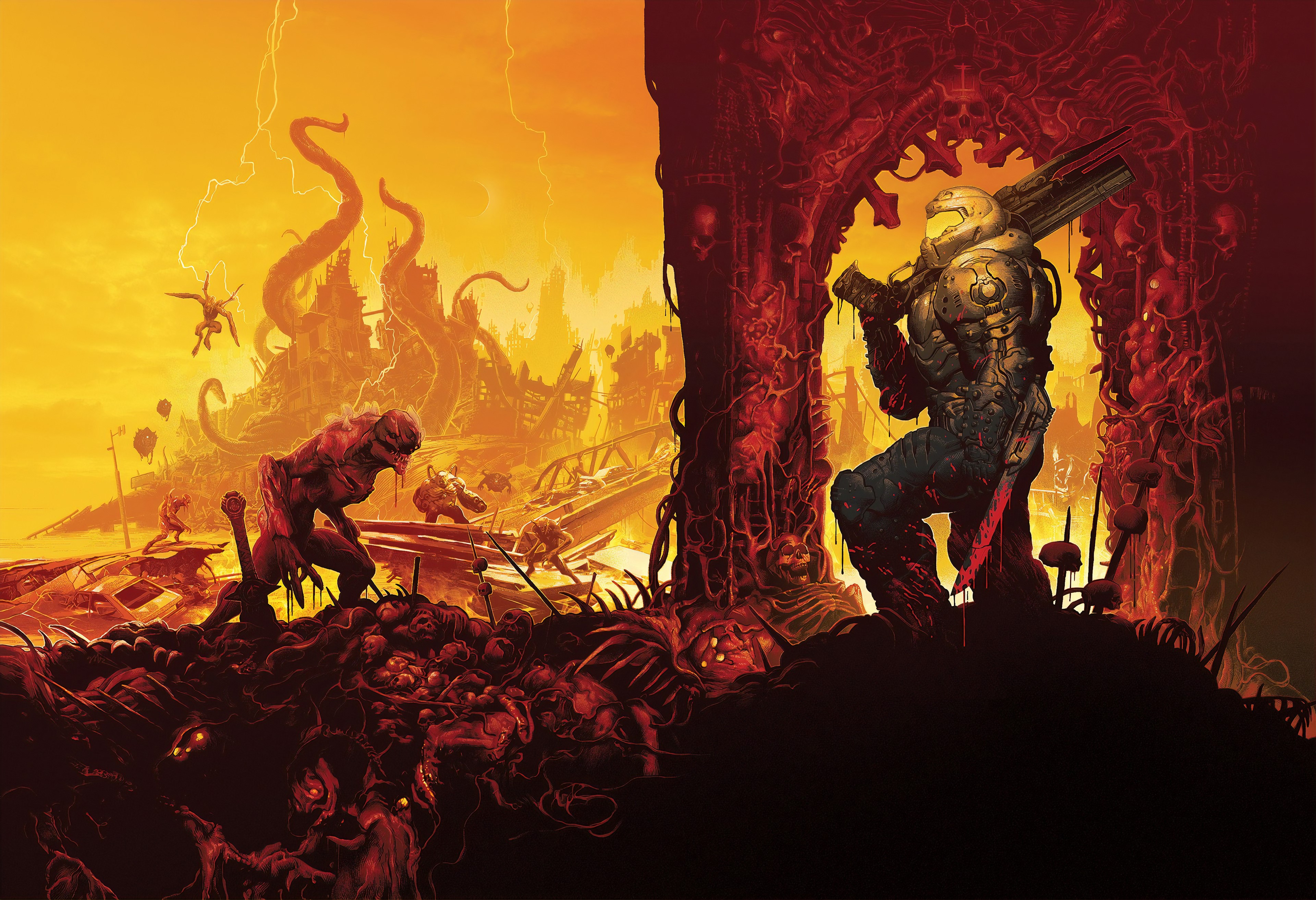 doom eternal, 2019 games, games, hd, 4k, doom, HD Wallpaper