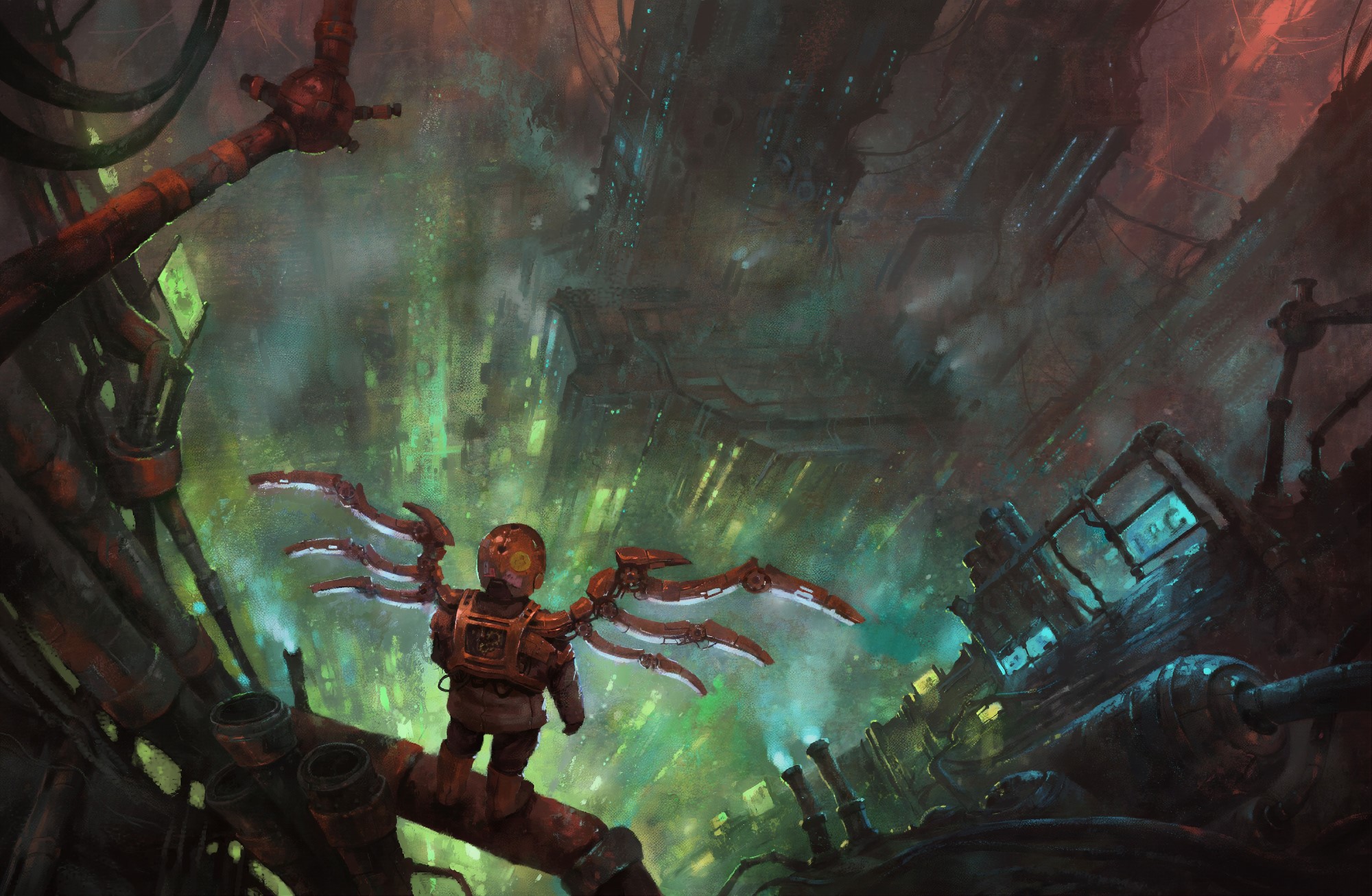 steampunk, scifi, artist, artwork, digital art, hd, deviantart, HD Wallpaper