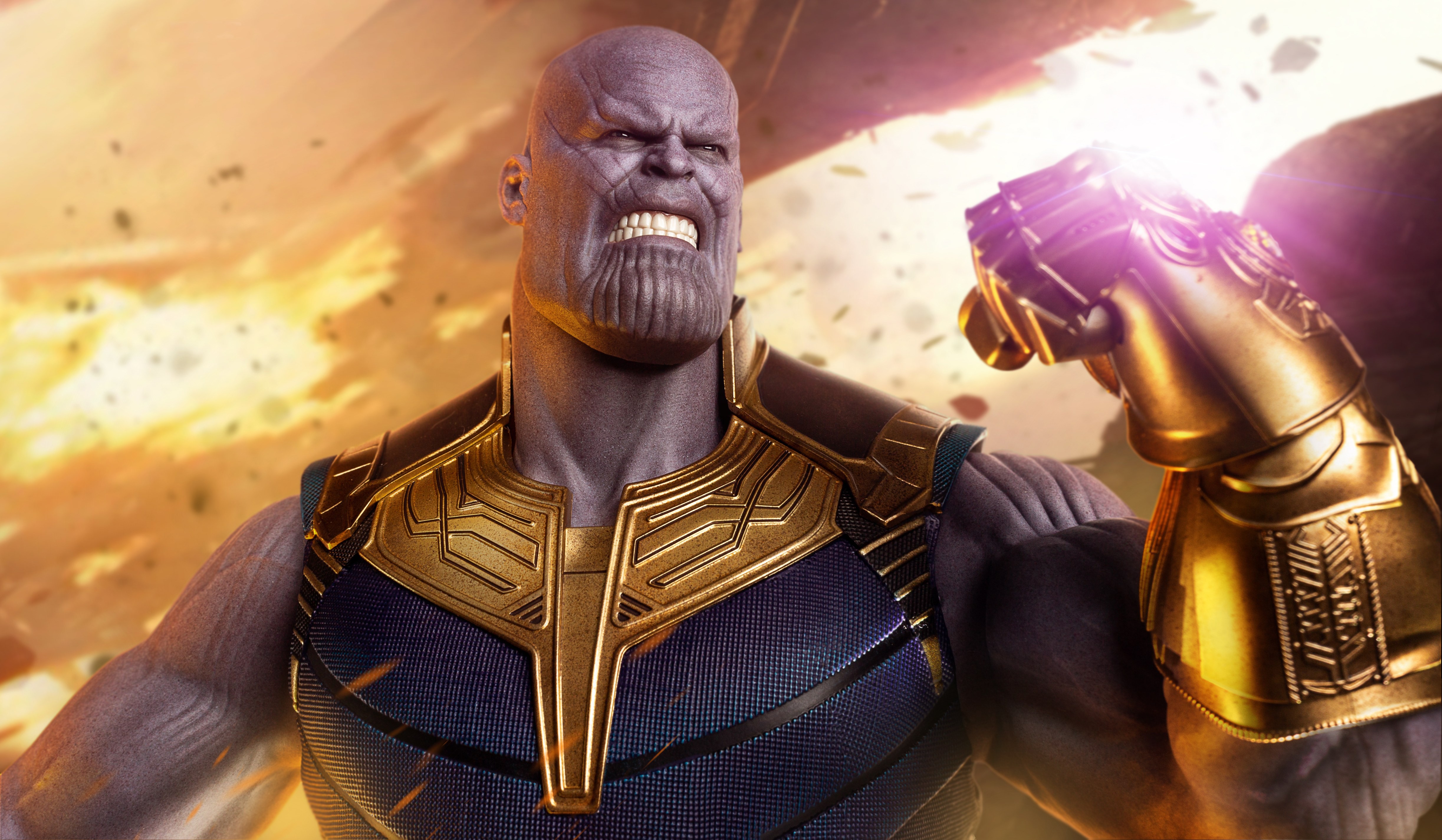 thanos, hd, 4k, superheroes, digital art, artwork, supervillain, 5k, HD Wallpaper