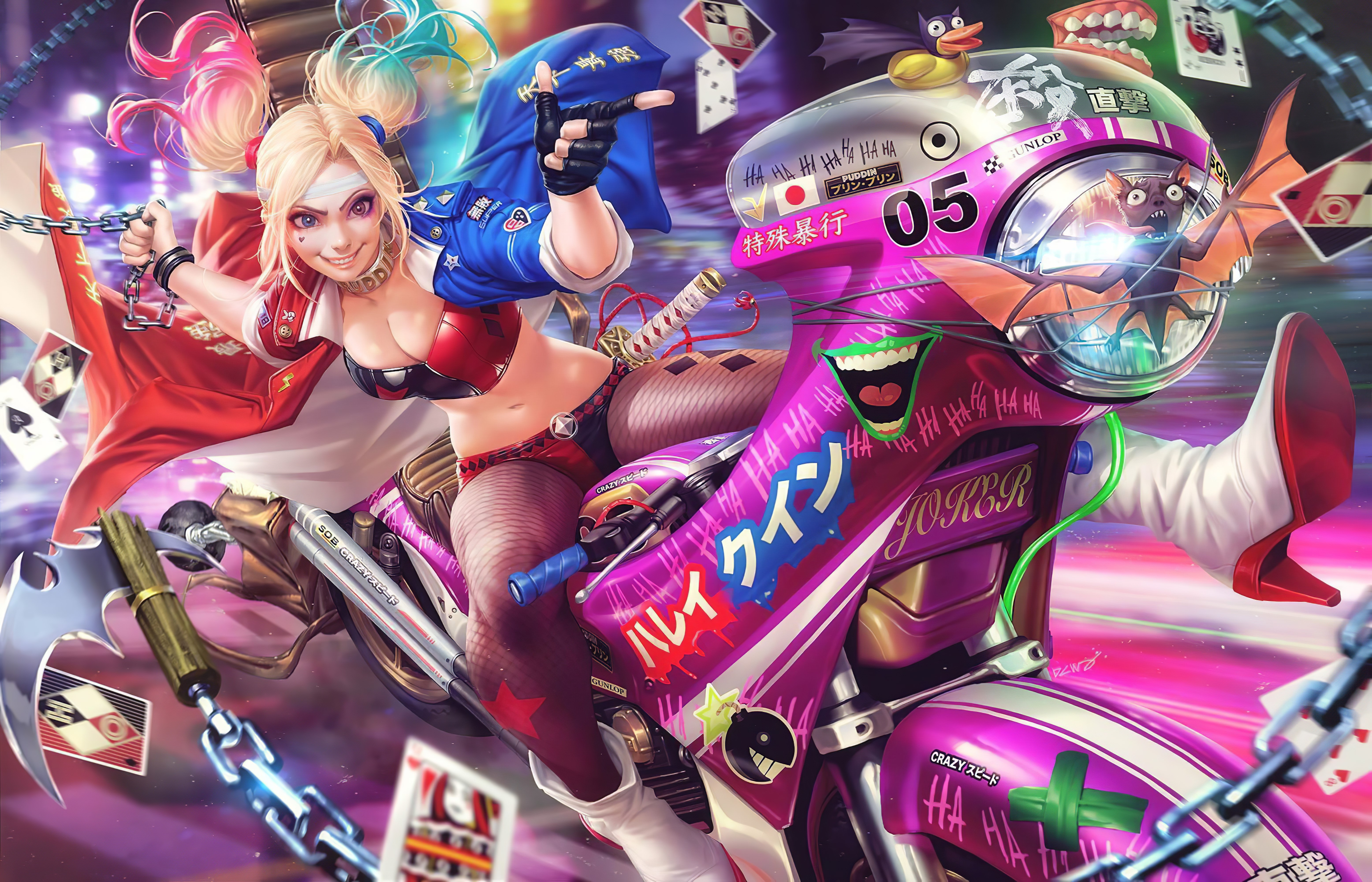harley quinn, hd, 4k, 5k, superheroes, artwork, HD Wallpaper