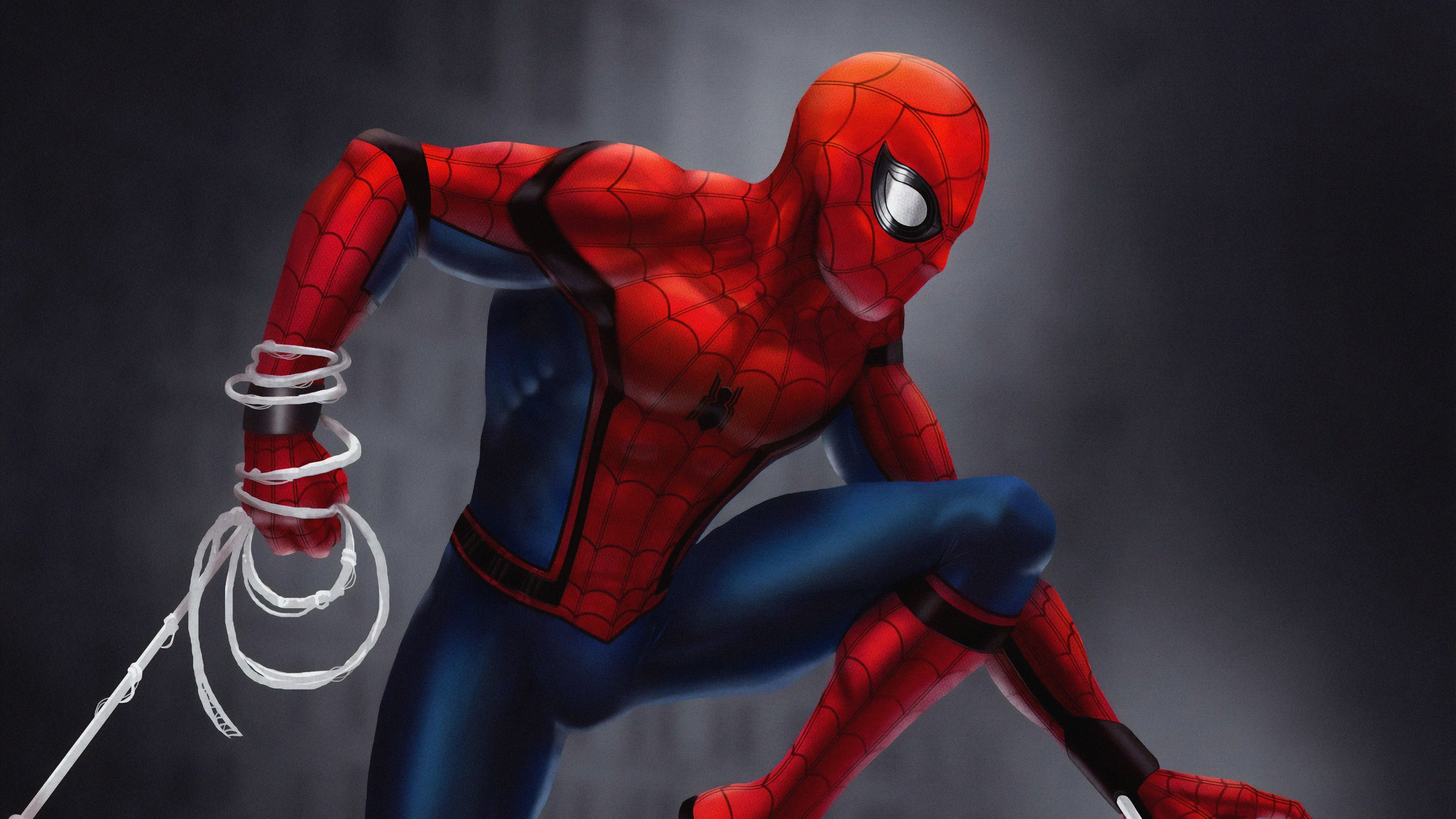 spiderman, hd, 4k, superheroes, artwork, digital art, art, HD Wallpaper