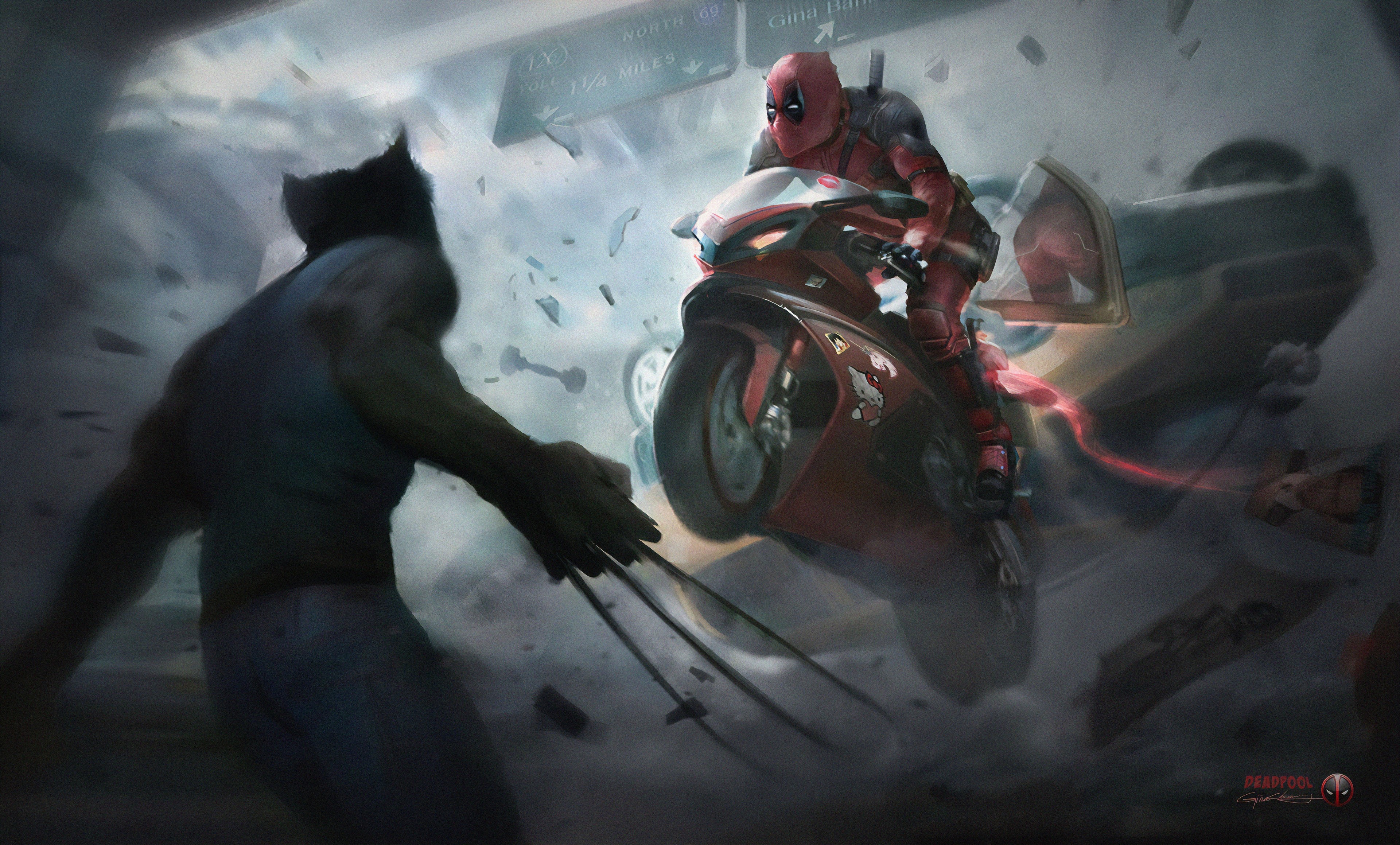 deadpool, hd, 4k, superheroes, artwork, digital art, HD Wallpaper