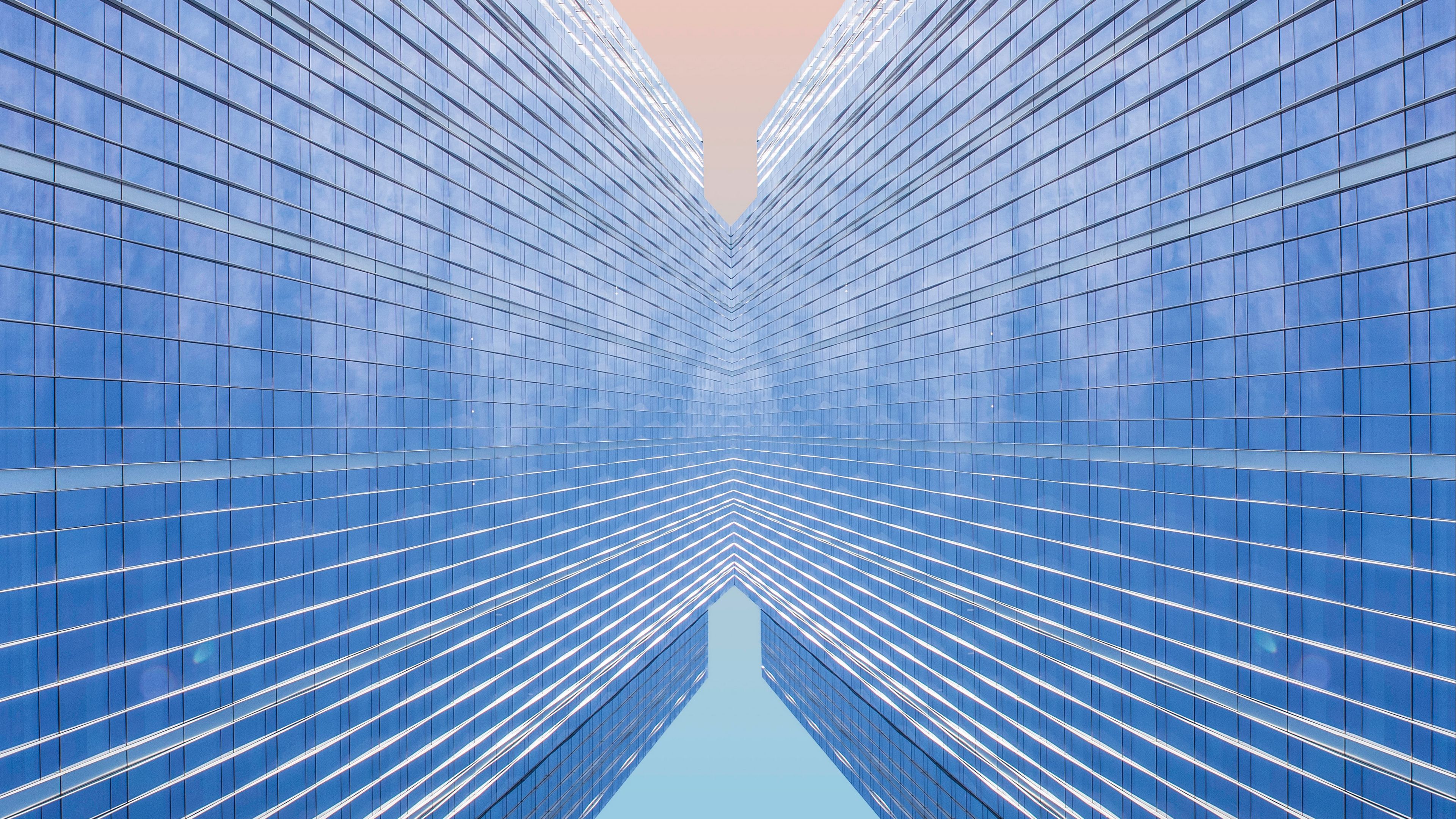 building, architecture, minimalism, reflection, 4k, HD Wallpaper