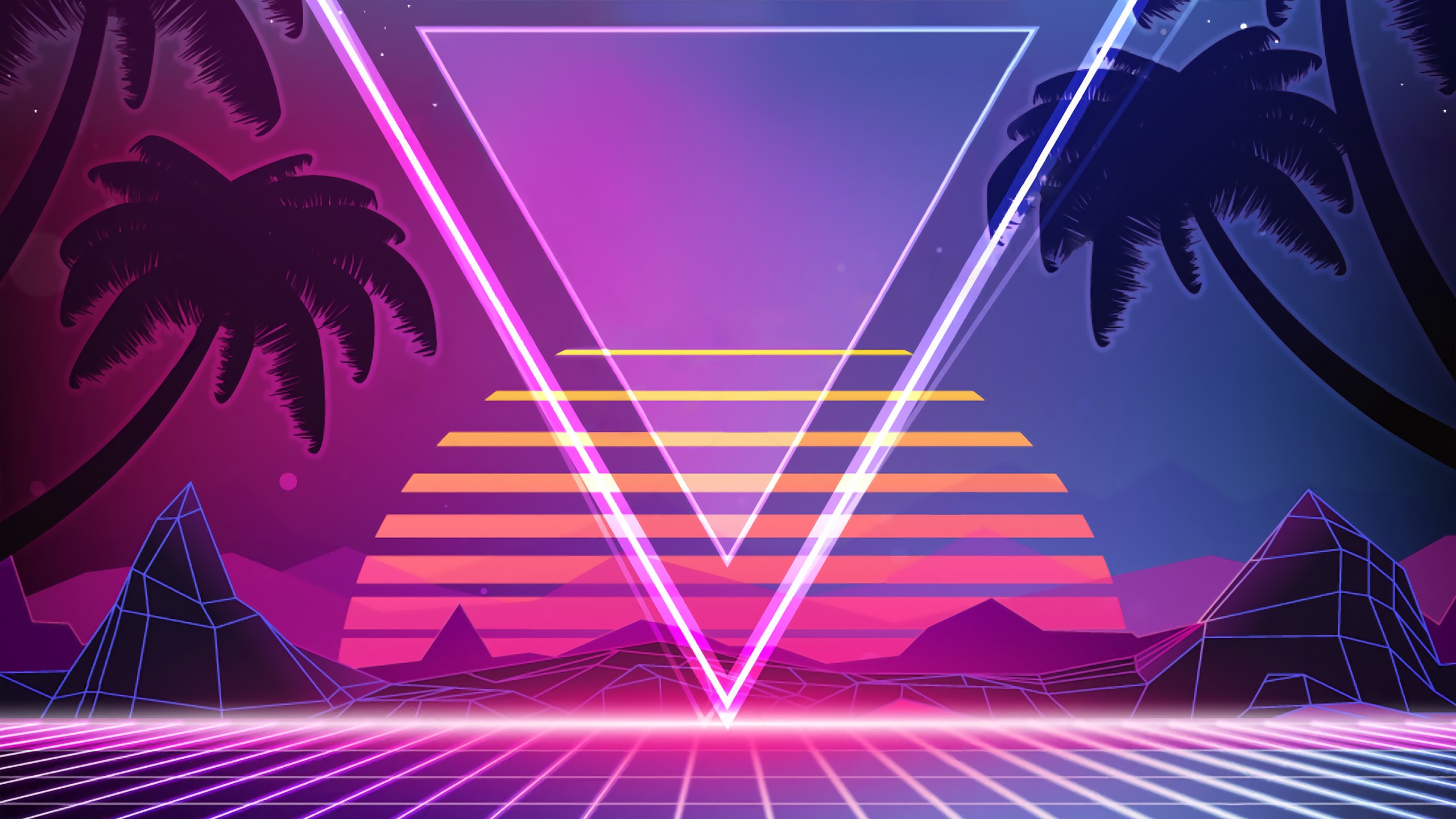 triangle, abstract, hd, retro, world, HD Wallpaper