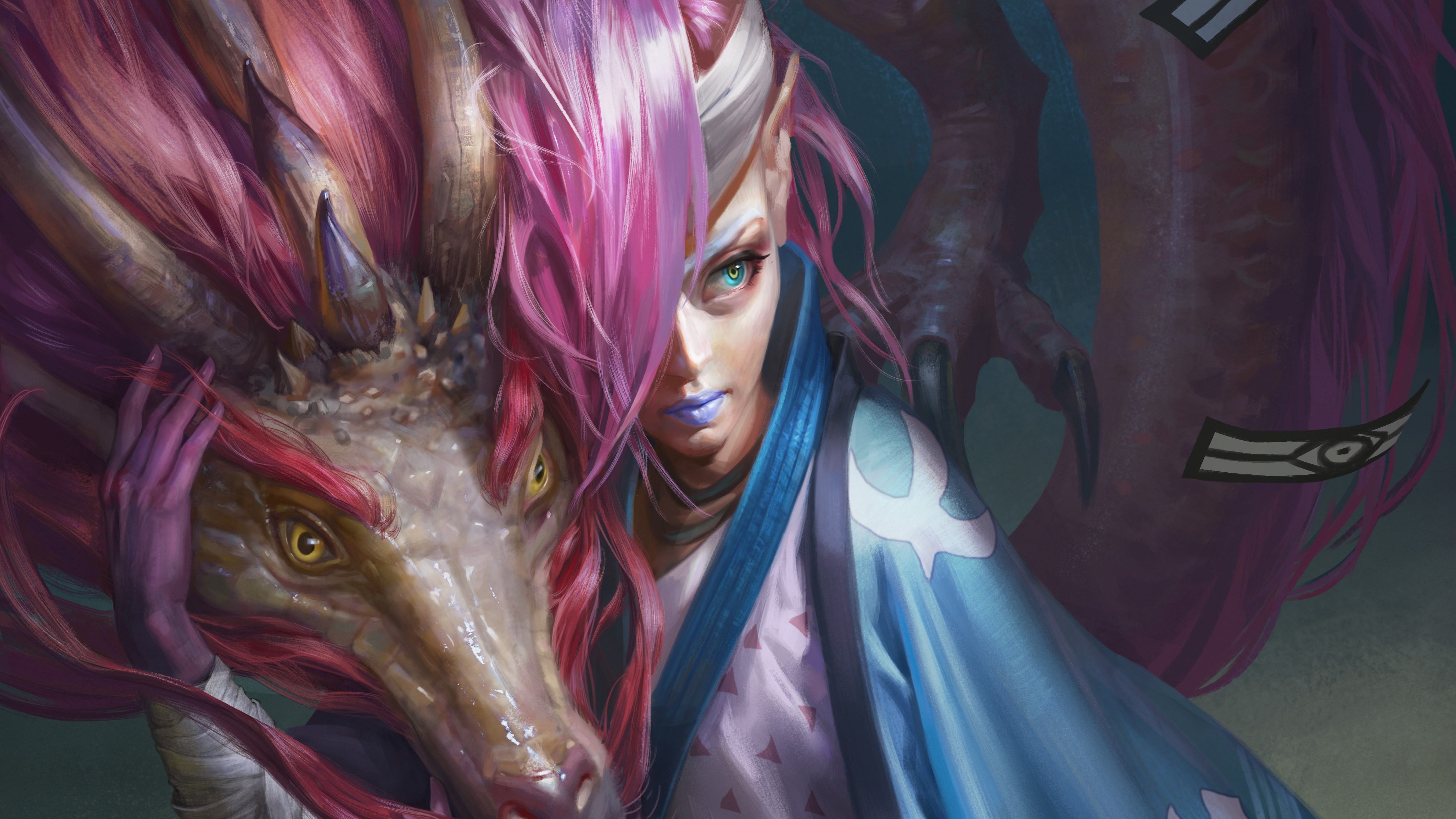 dragon, warrior, artist, artwork, digital art, hd, 4k, deviantart, HD Wallpaper