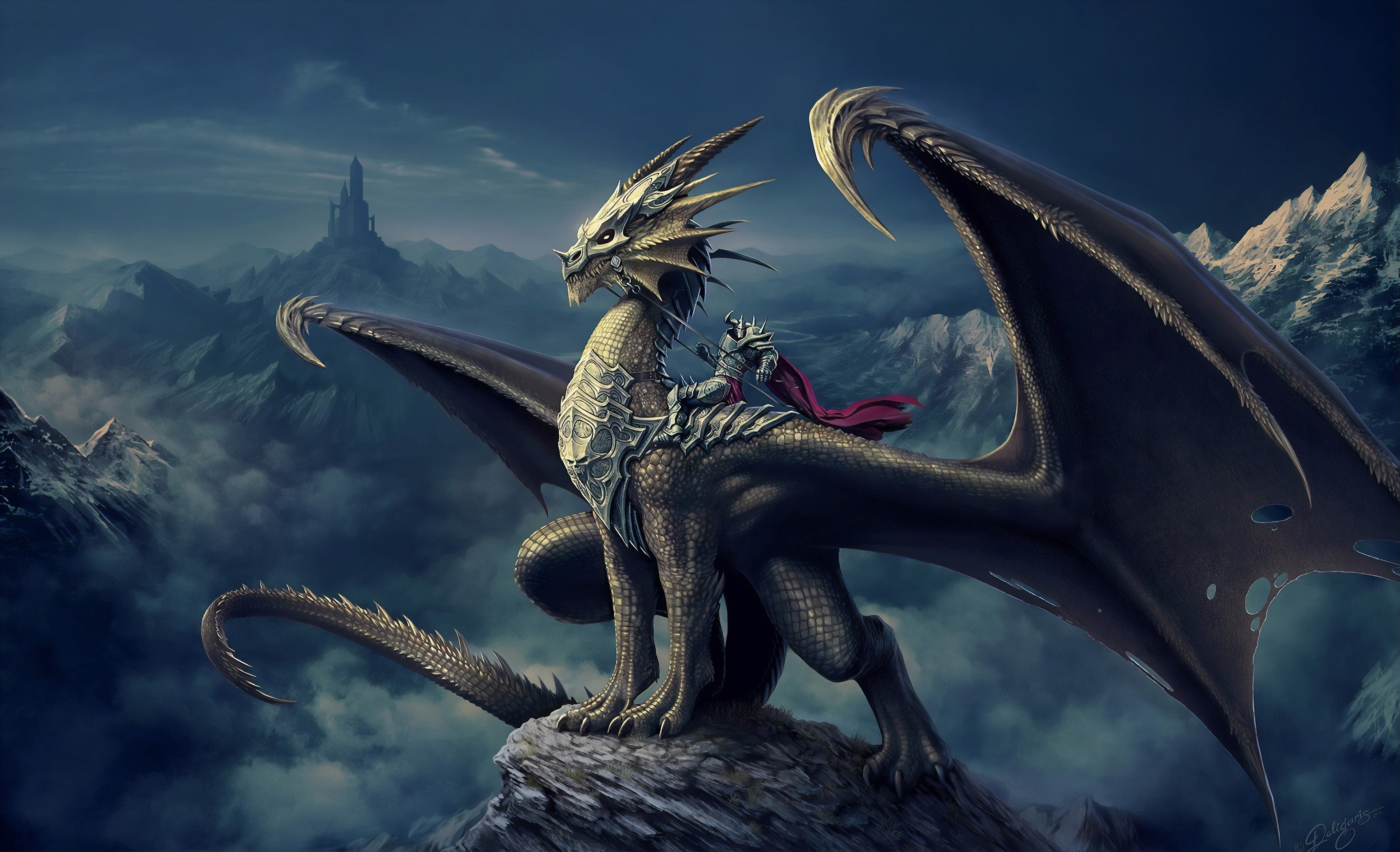 dragon, artist, artwork, digital art, hd, 4k, HD Wallpaper