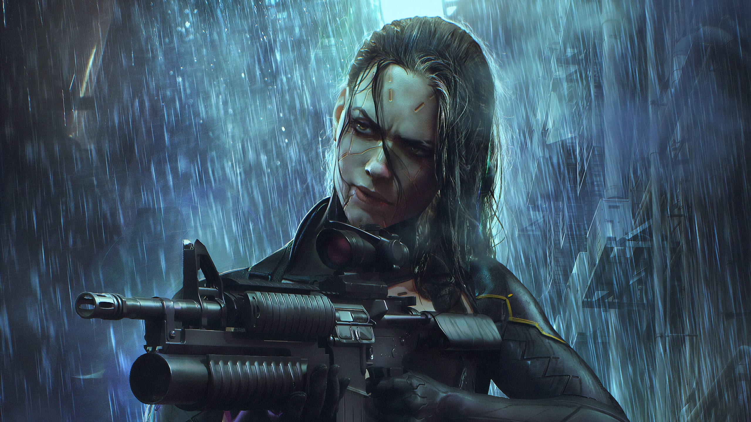 cyberpunk, artist, artwork, digital art, hd, artstation, HD Wallpaper