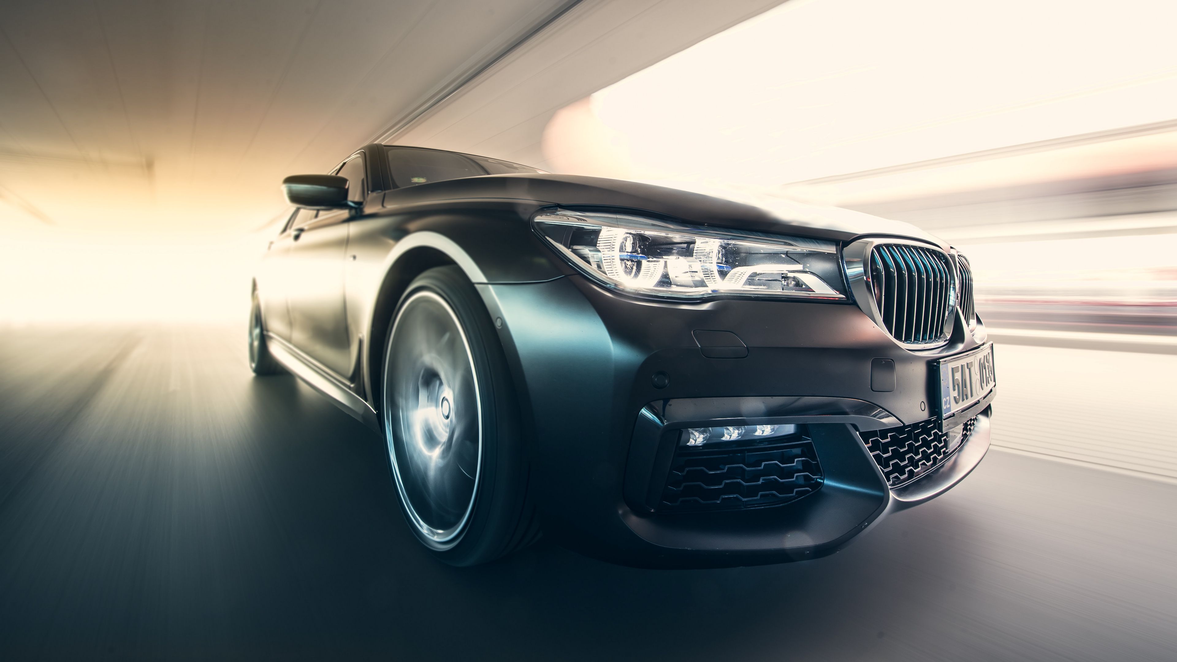 bmw 7 series, bmw, car, black, speed, 4k, HD Wallpaper
