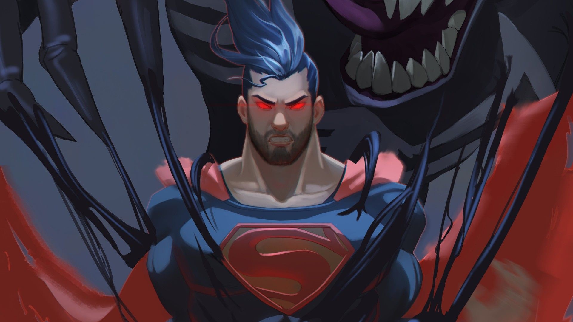 superman, venom, hd, superheroes, artwork, HD Wallpaper