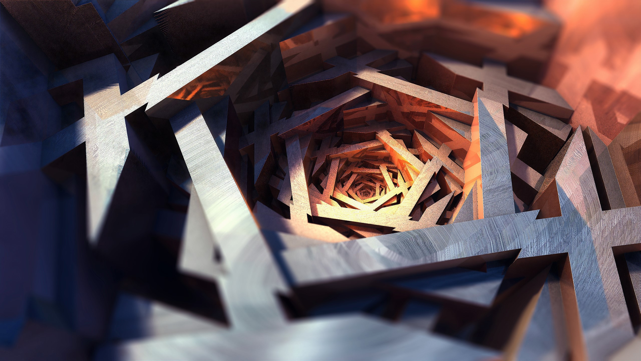 abstract, fractal, geometry, 3d, hd, digital art, artist, artwork, deviantart, HD Wallpaper
