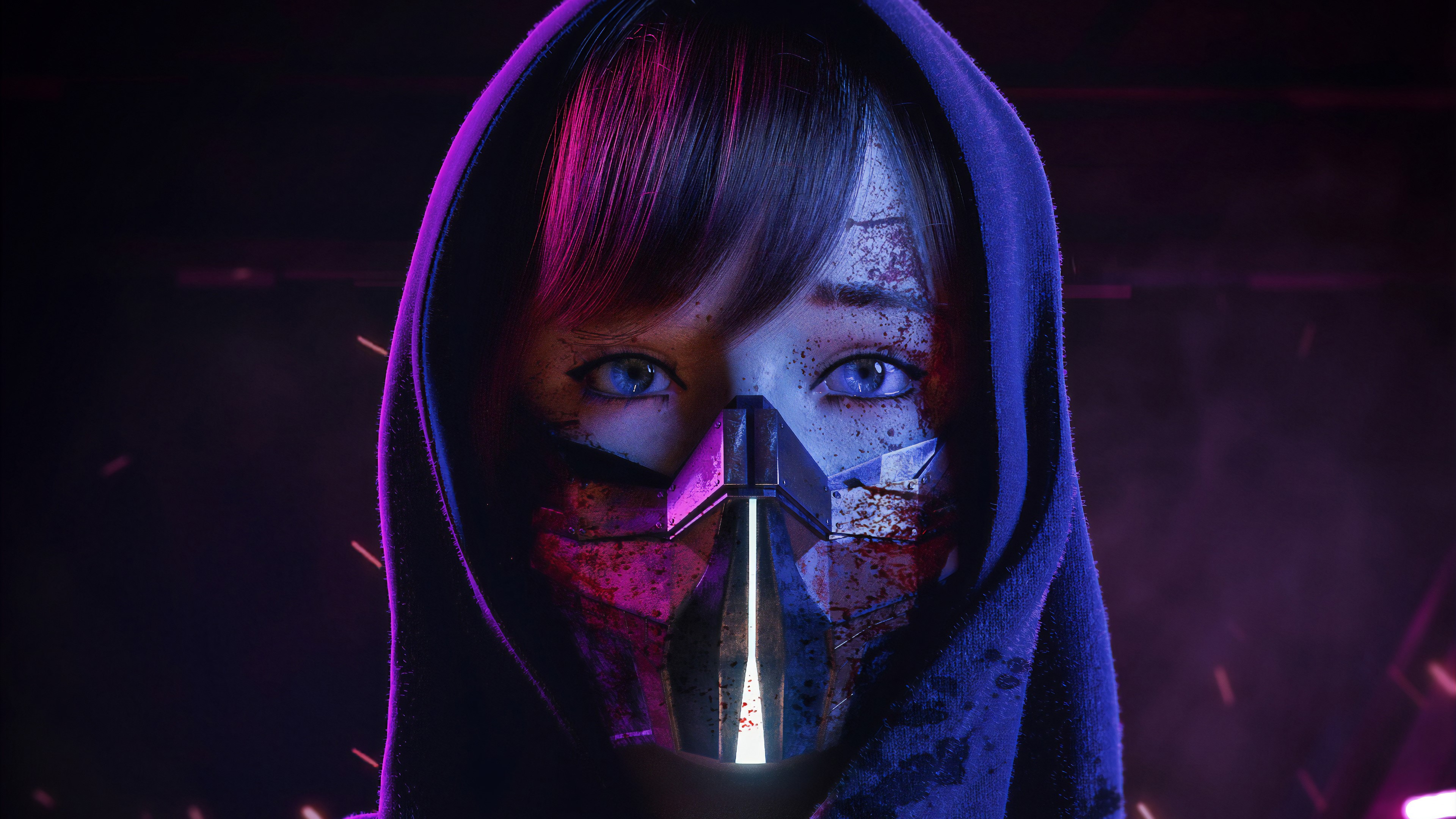 blue eyes, artist, artwork, digital art, hd, behance, HD Wallpaper