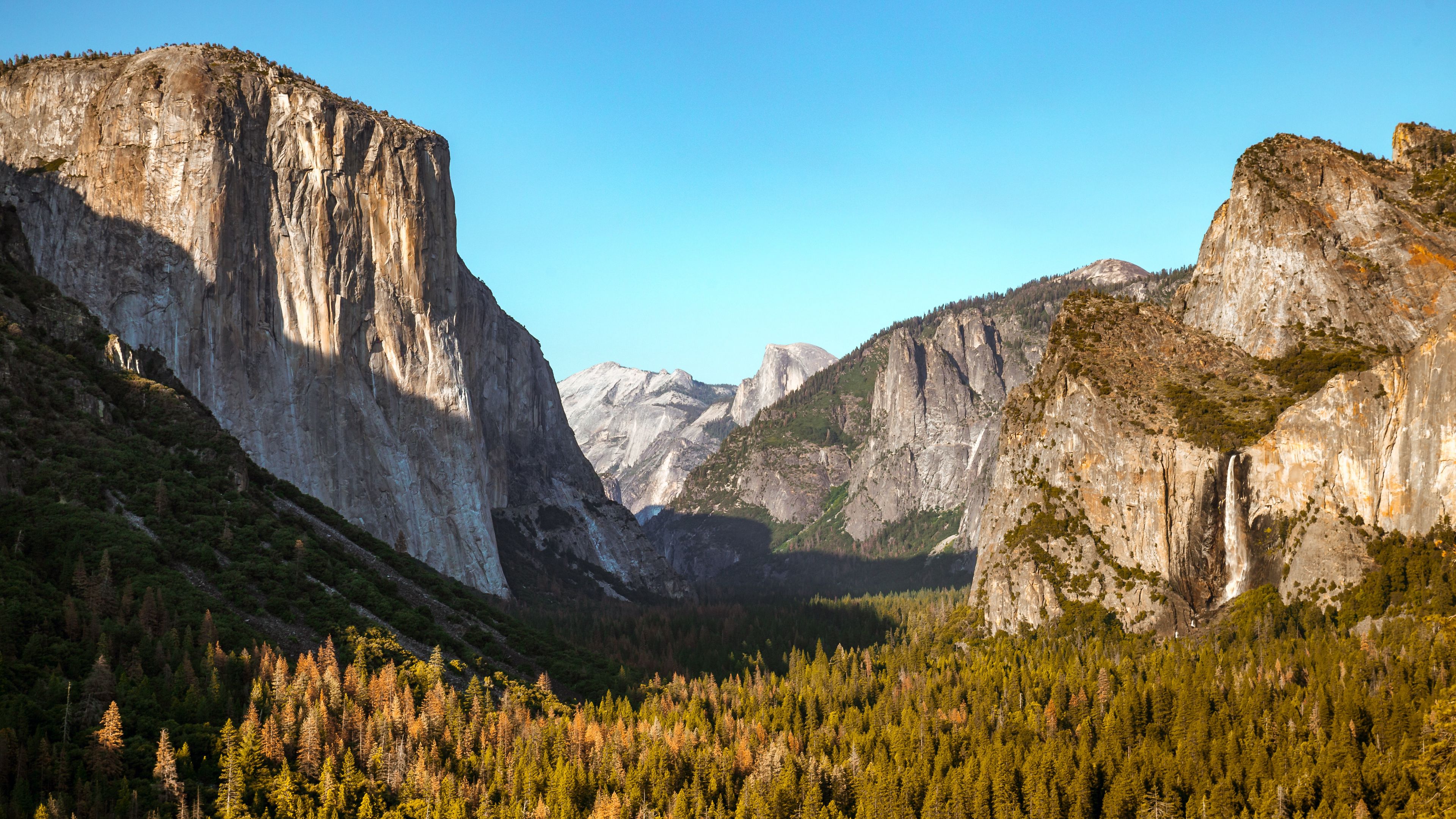 mountains, rocks, trees, landscape, nature, 4k, HD Wallpaper