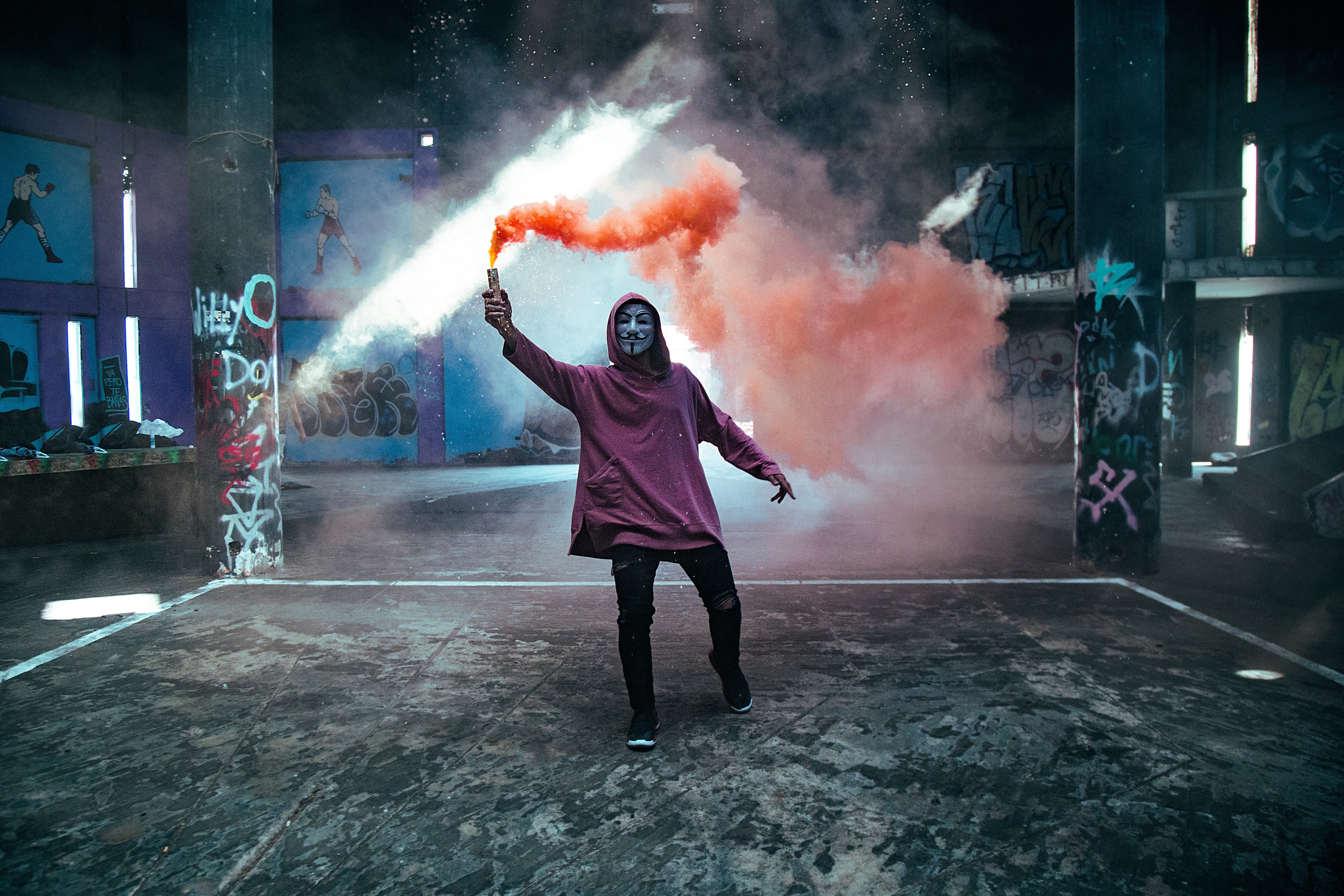 smoke, person, photography, hd, 4k, 5k, anonymus, hoodie, HD Wallpaper