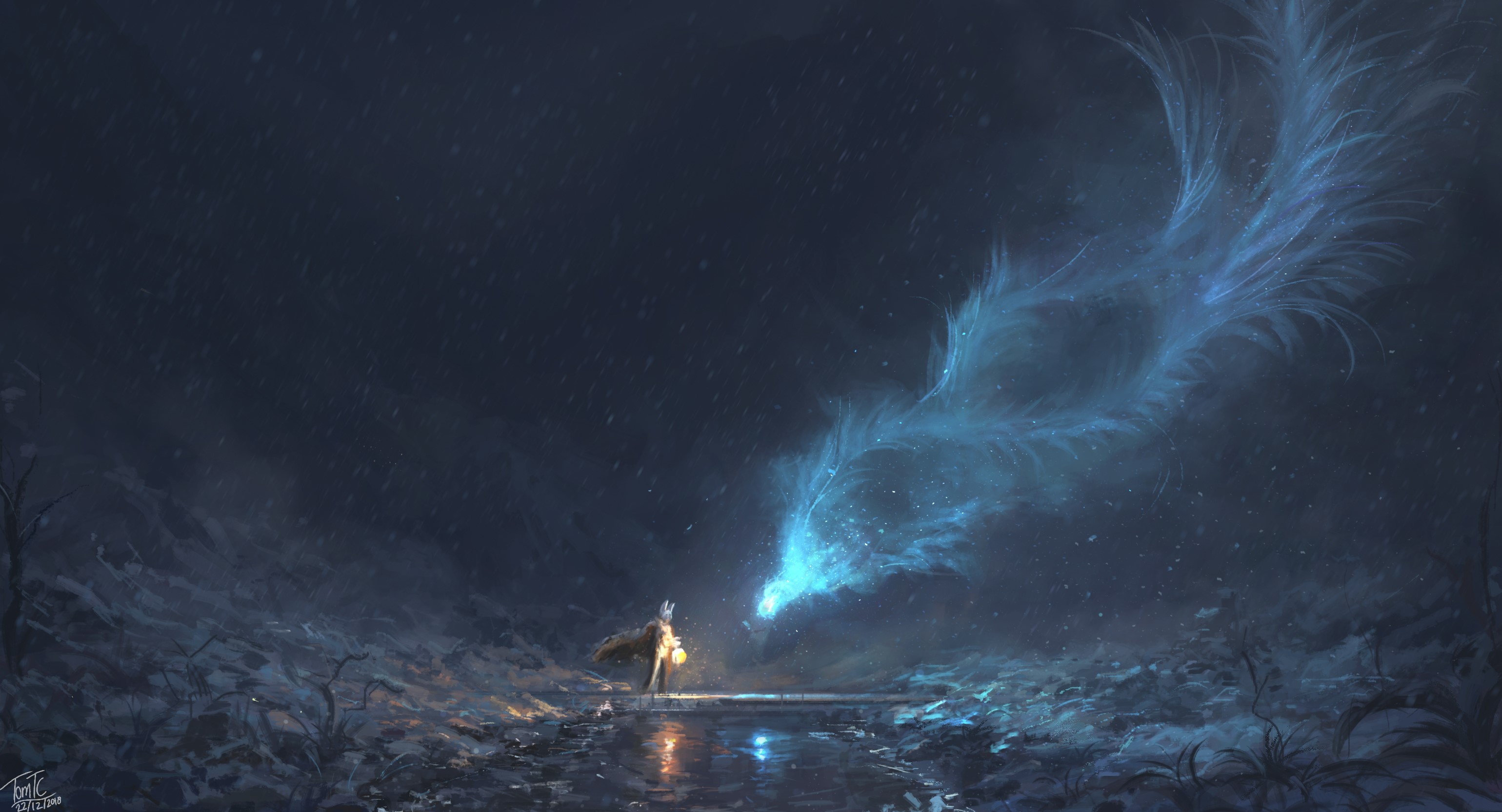 rabbit, alone, artist, artwork, digital art, hd, 4k, deviantart, HD Wallpaper