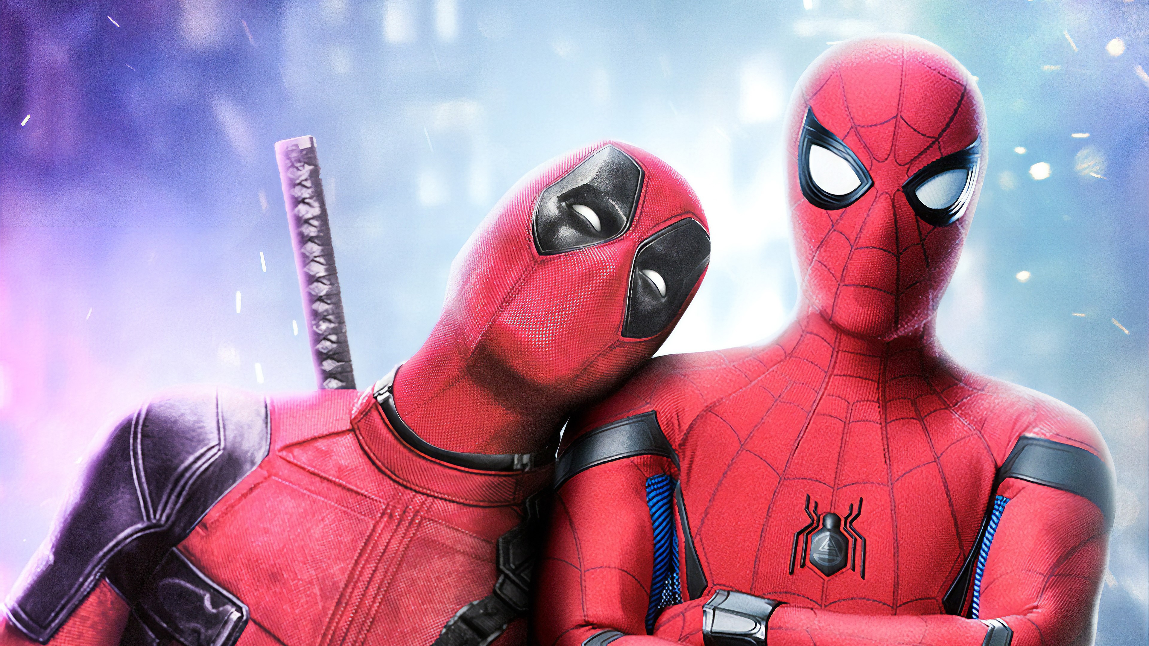 deadpool, spiderman, hd, 4k, superheroes, artwork, HD Wallpaper