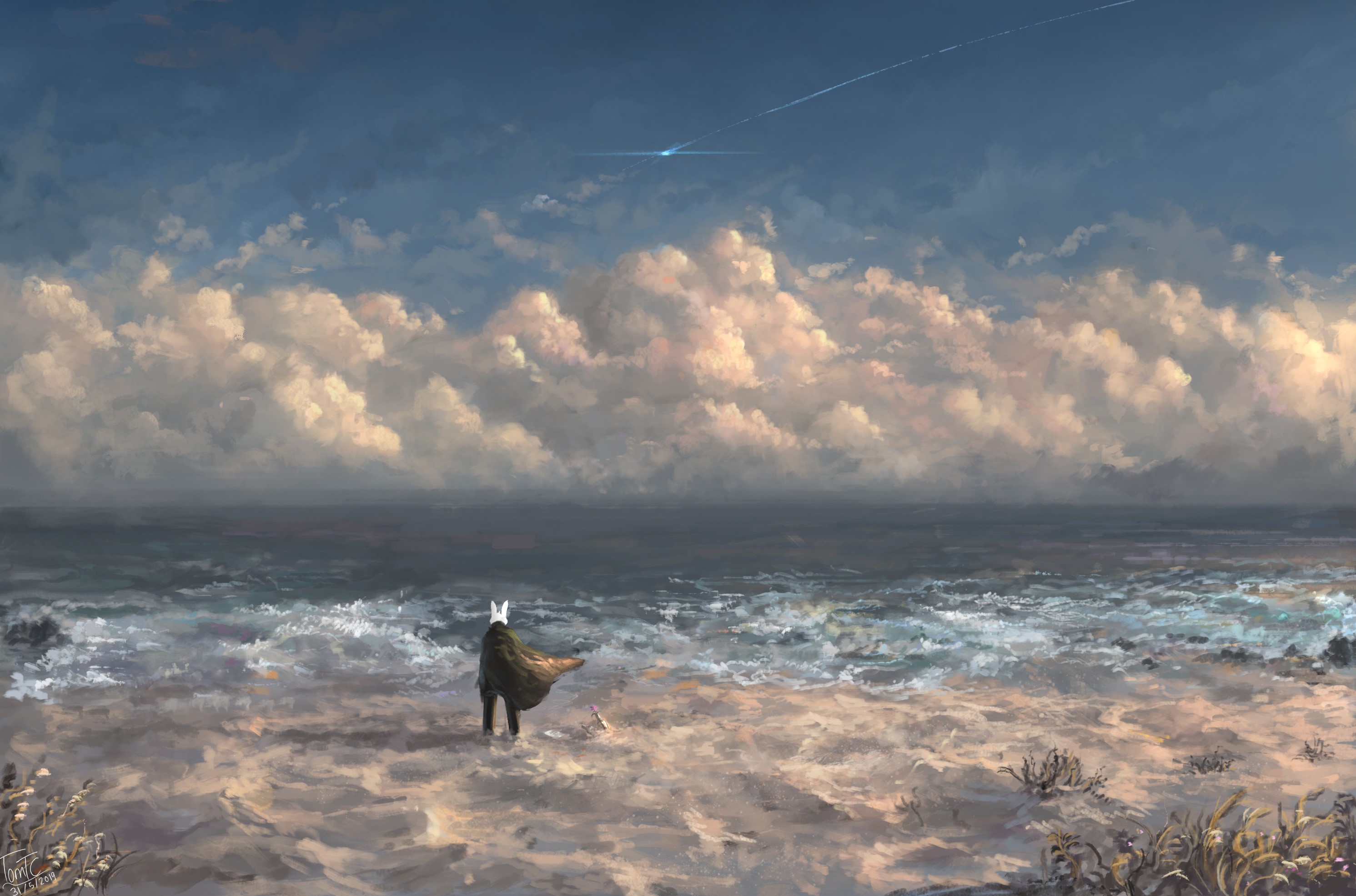 alone, artist, artwork, digital art, hd, HD Wallpaper