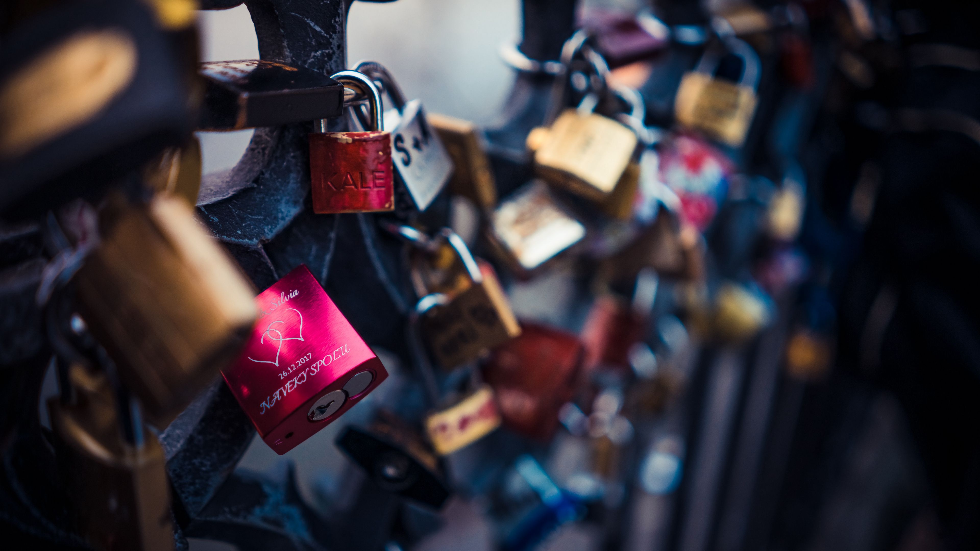 locks, love, hearts, eternity, 4k, HD Wallpaper