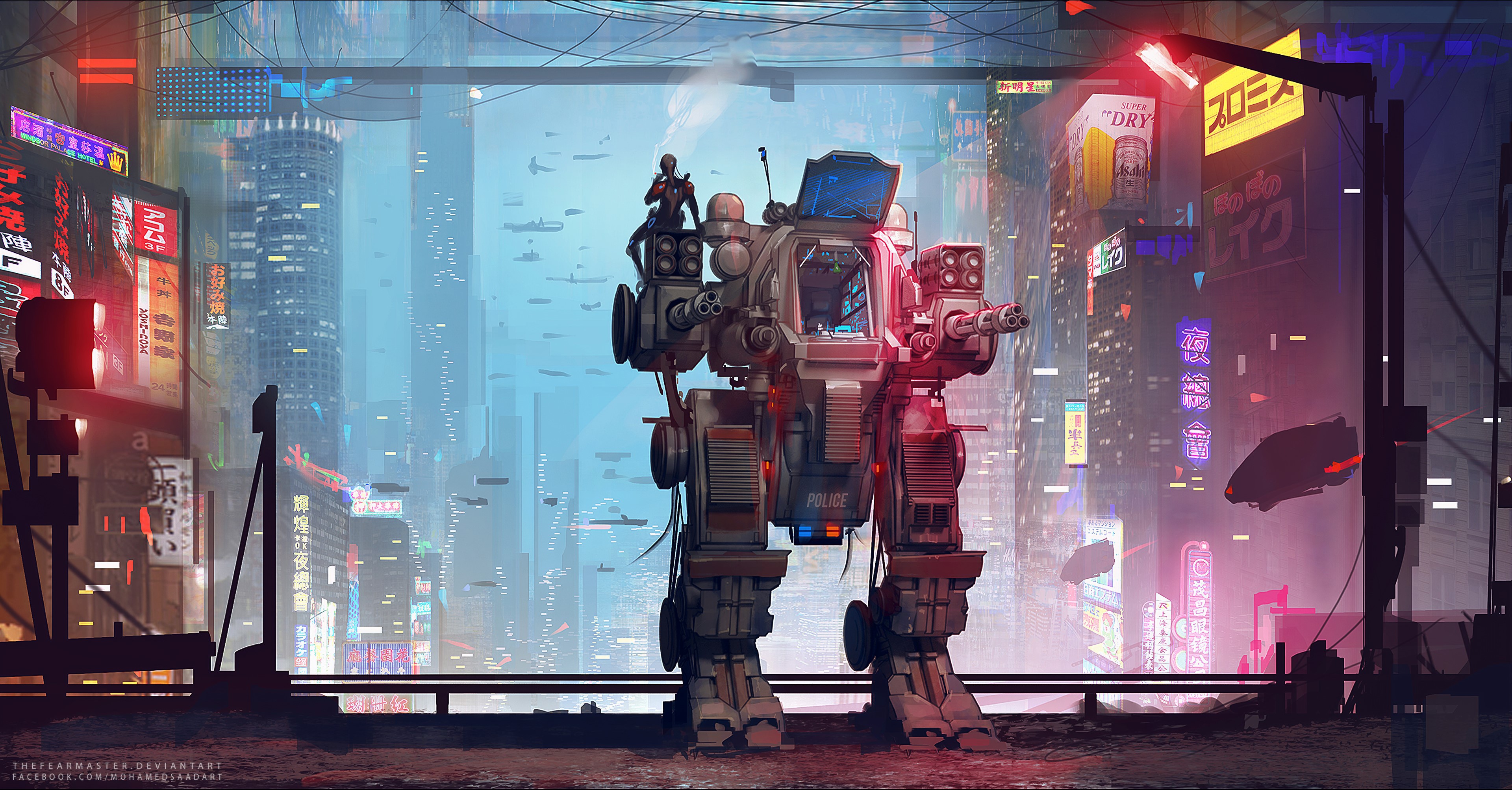 robot, scifi, artist, artwork, digital art, hd, deviantart, 4k, HD Wallpaper
