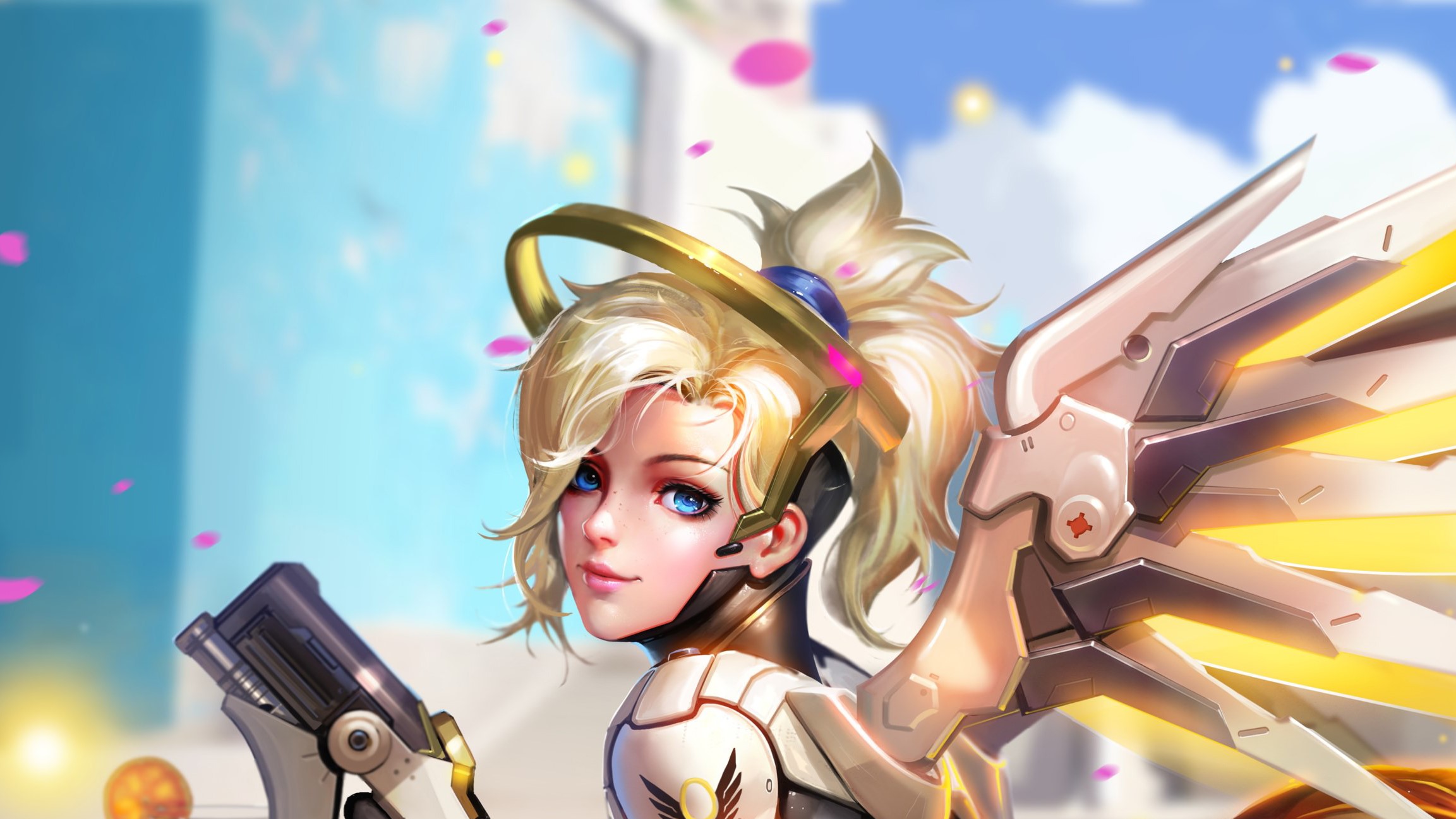 mercy overwatch, overwatch, games, artist, artwork, digital art, hd, deviantart, 4k, HD Wallpaper