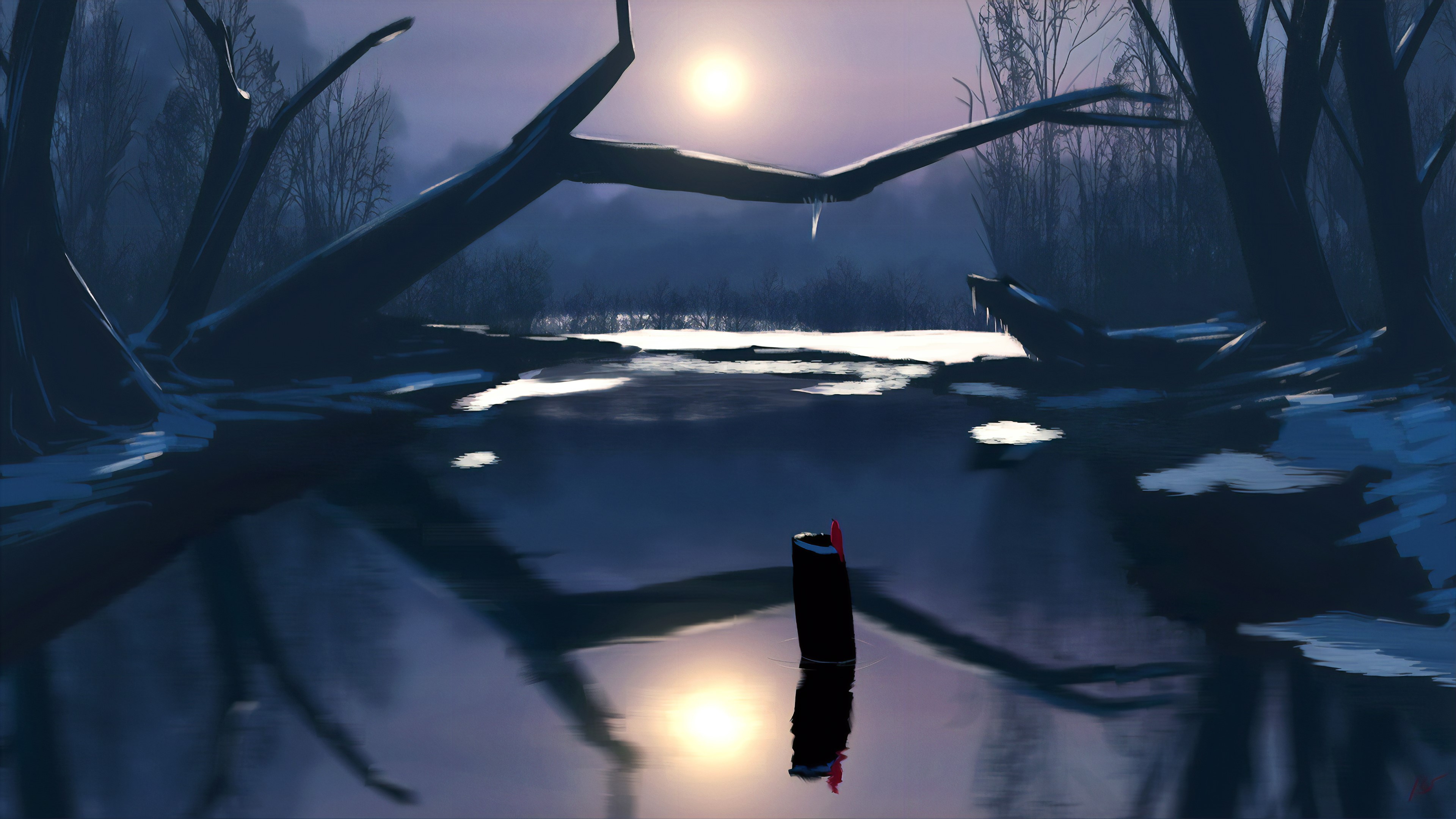 artist, artwork, digital art, hd, 4k, lake, deviantart, HD Wallpaper