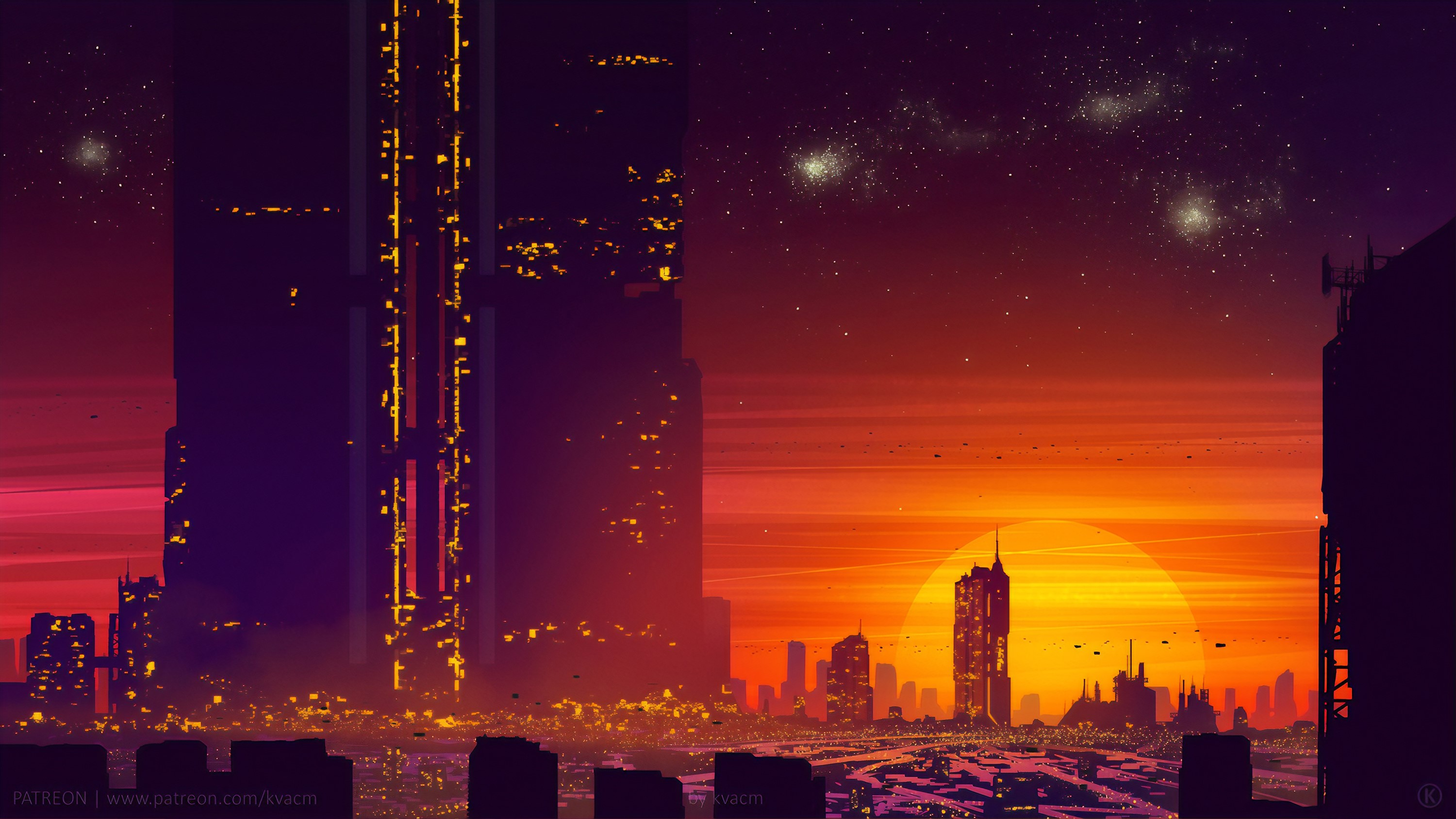cityscape, artist, artwork, digital art, hd, deviantart, HD Wallpaper