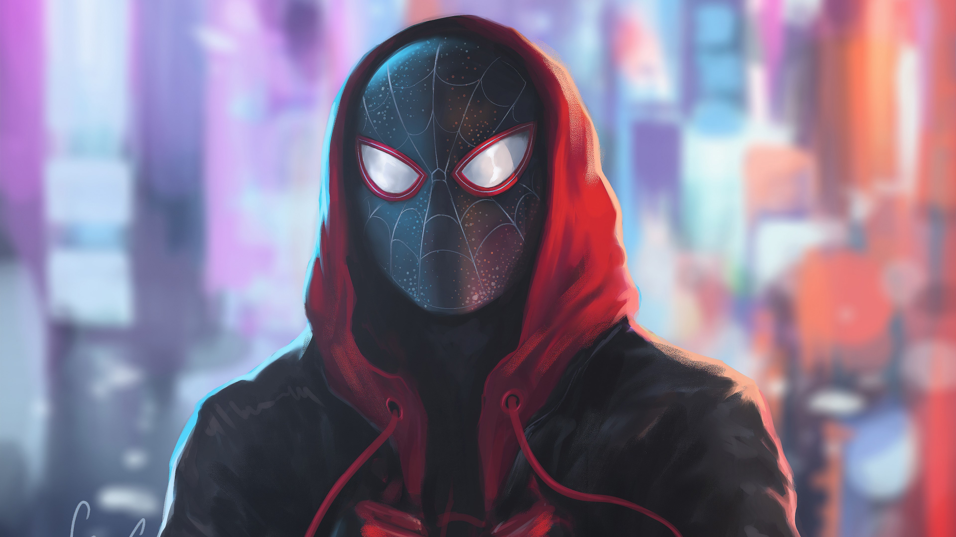 spiderman into the spider verse, spiderman, hd, 4K, superheroes, artwork, artist, digital art, deviantart, HD Wallpaper
