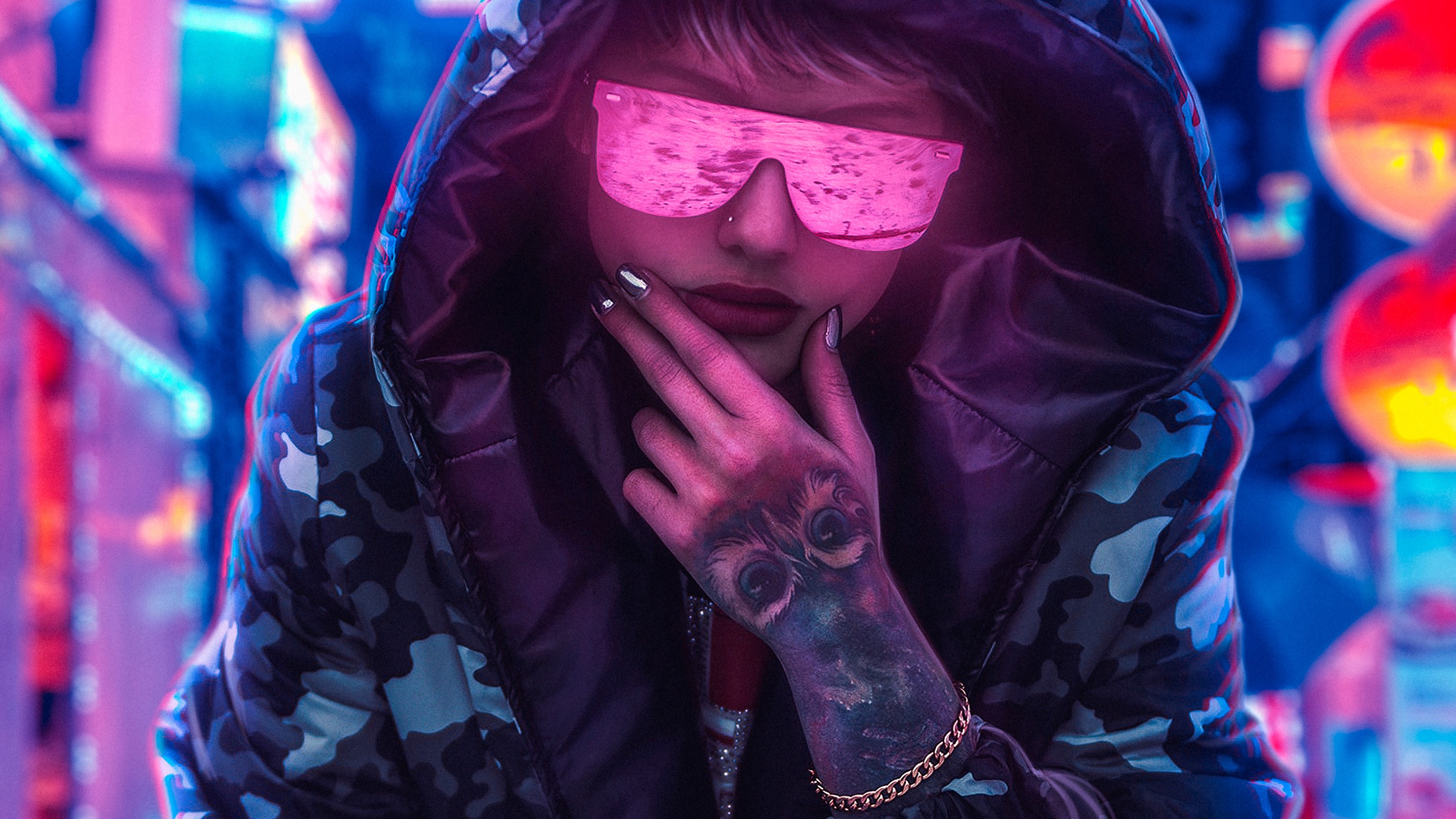 artist, hd, 4k, neon, HD Wallpaper