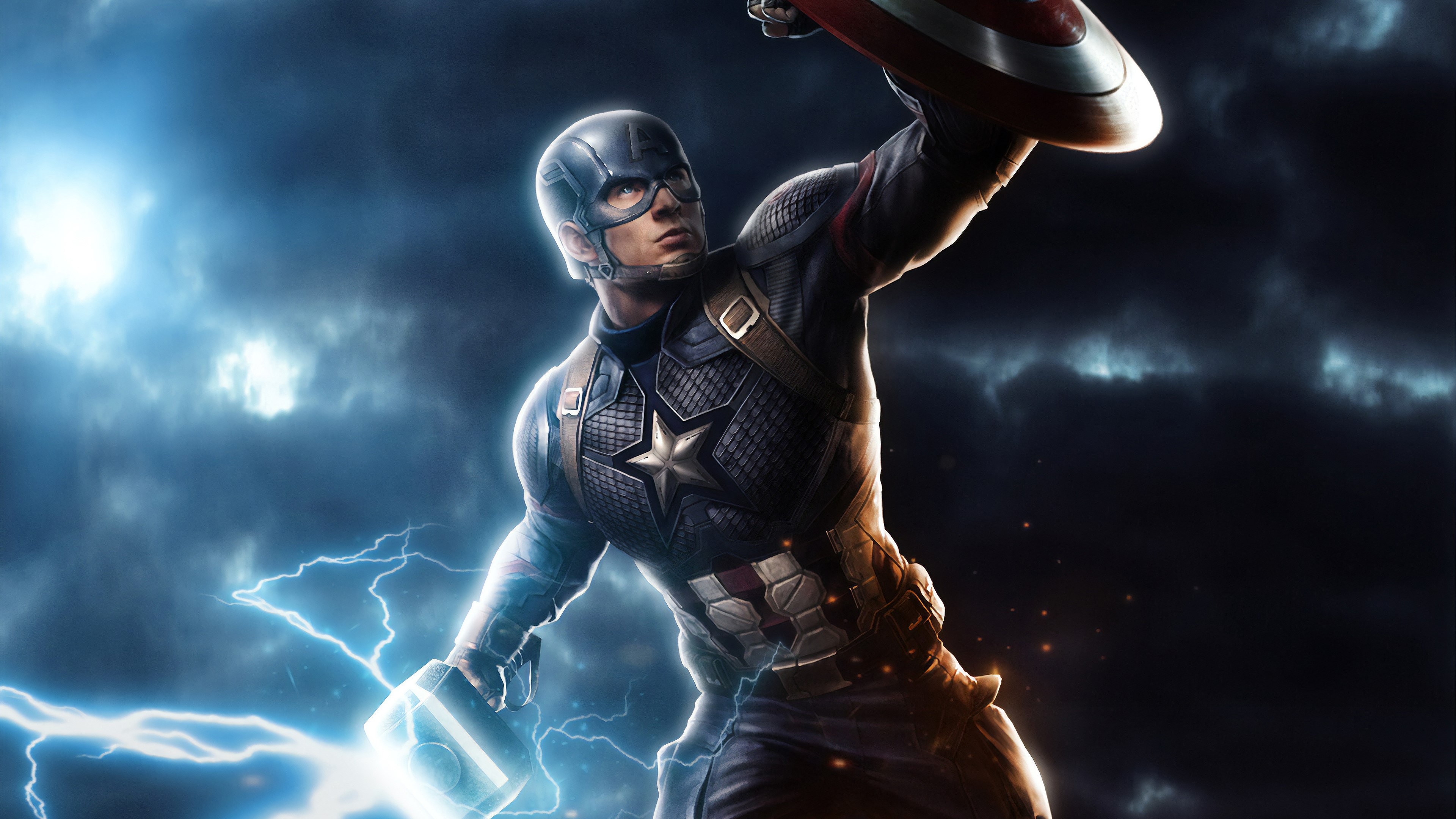 captain america, 4k, hd, superheroes, artwork, avengers endgame, deviantart, HD Wallpaper