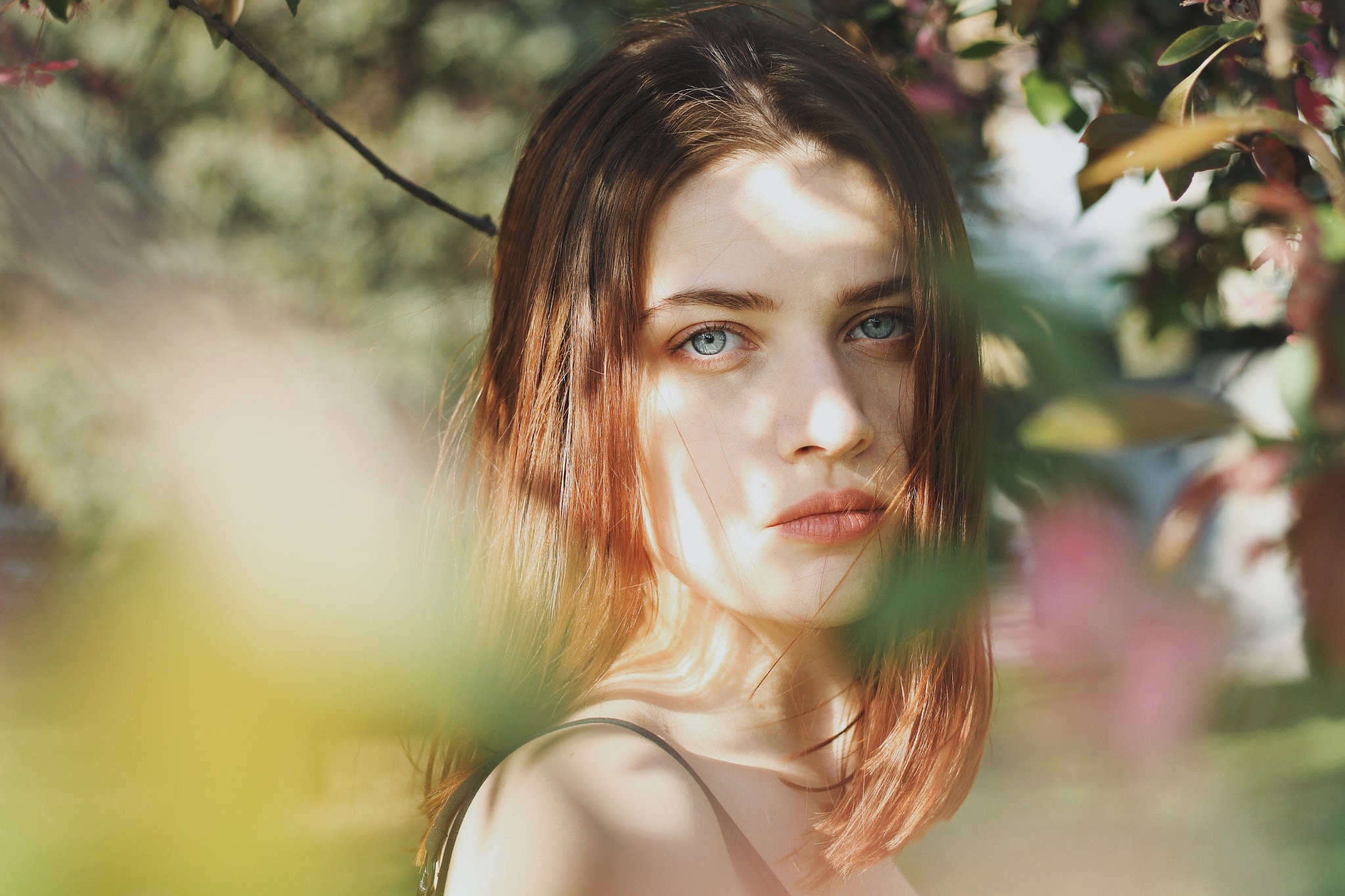 blue eyes, girls, model, hd, brunette, HD Wallpaper