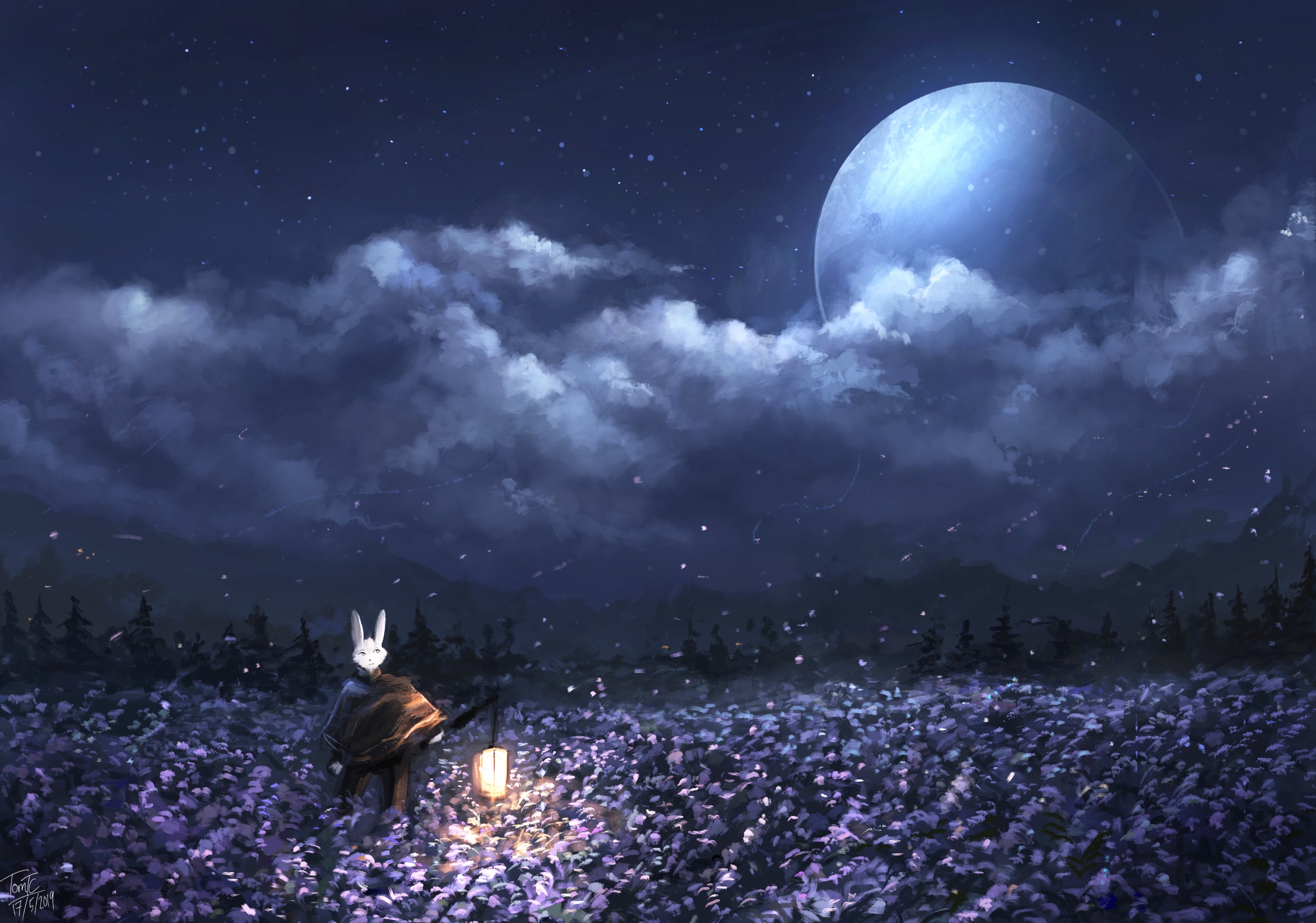 rabbit, artist, artwork, digital art, hd, deviantart, HD Wallpaper