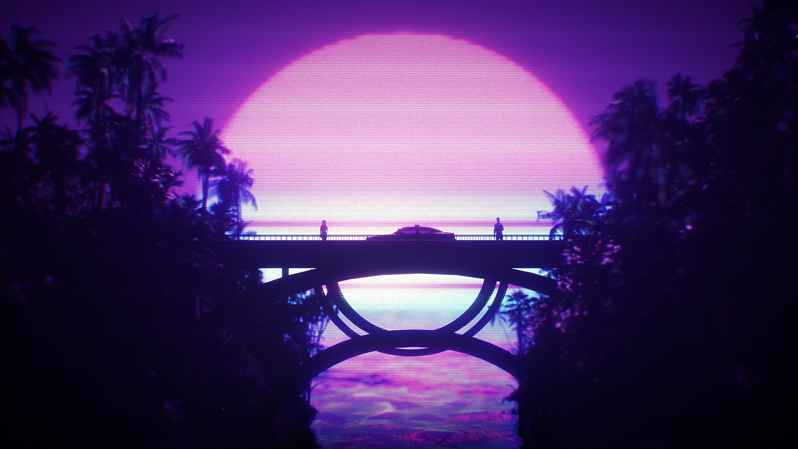 synthwave, artist, artwork, digital art, hd, retrowave, HD Wallpaper