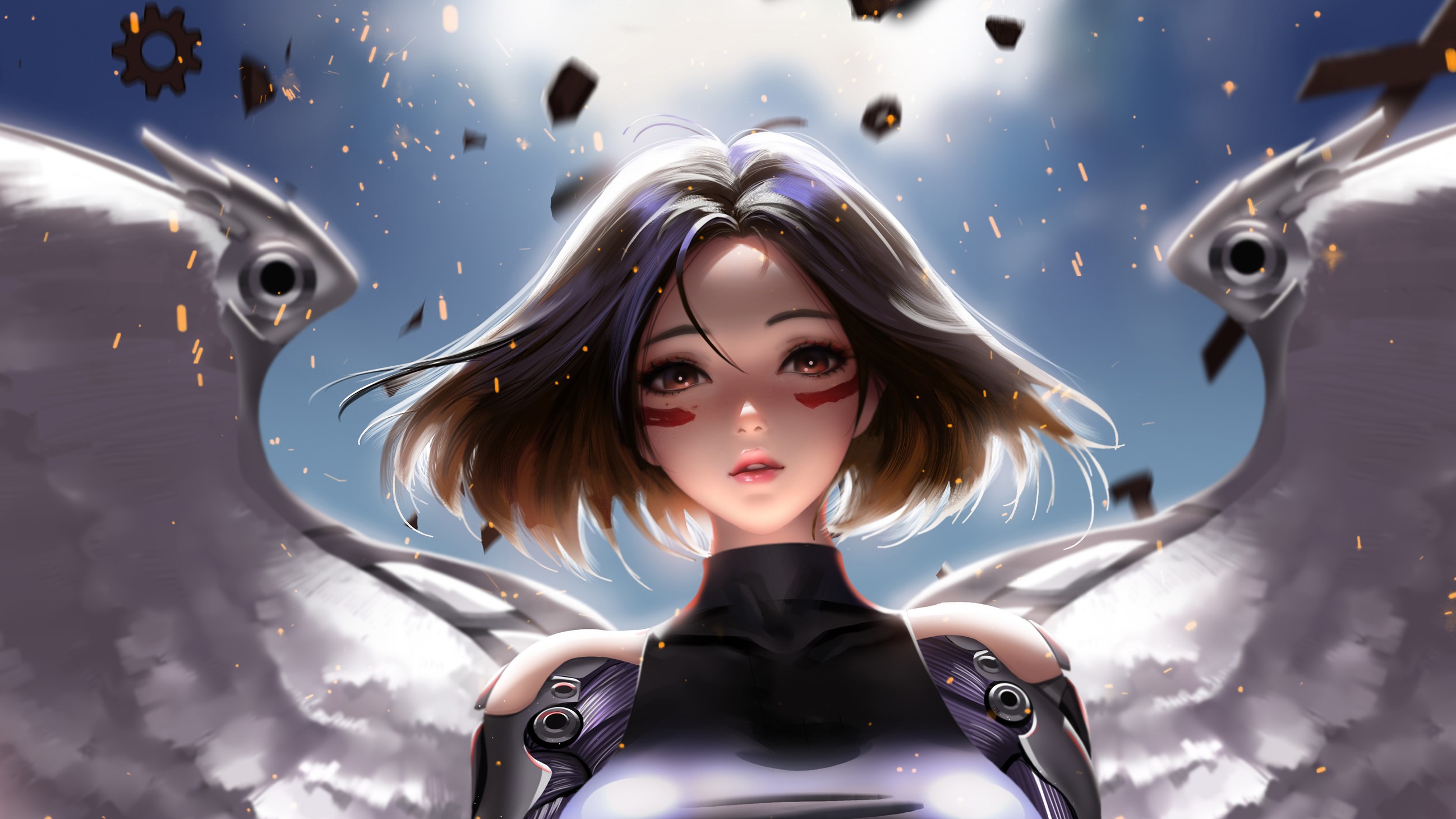 alita battle angel, artist, hd, artwork, artstation, digital art, fantasy girls, illustration, HD Wallpaper