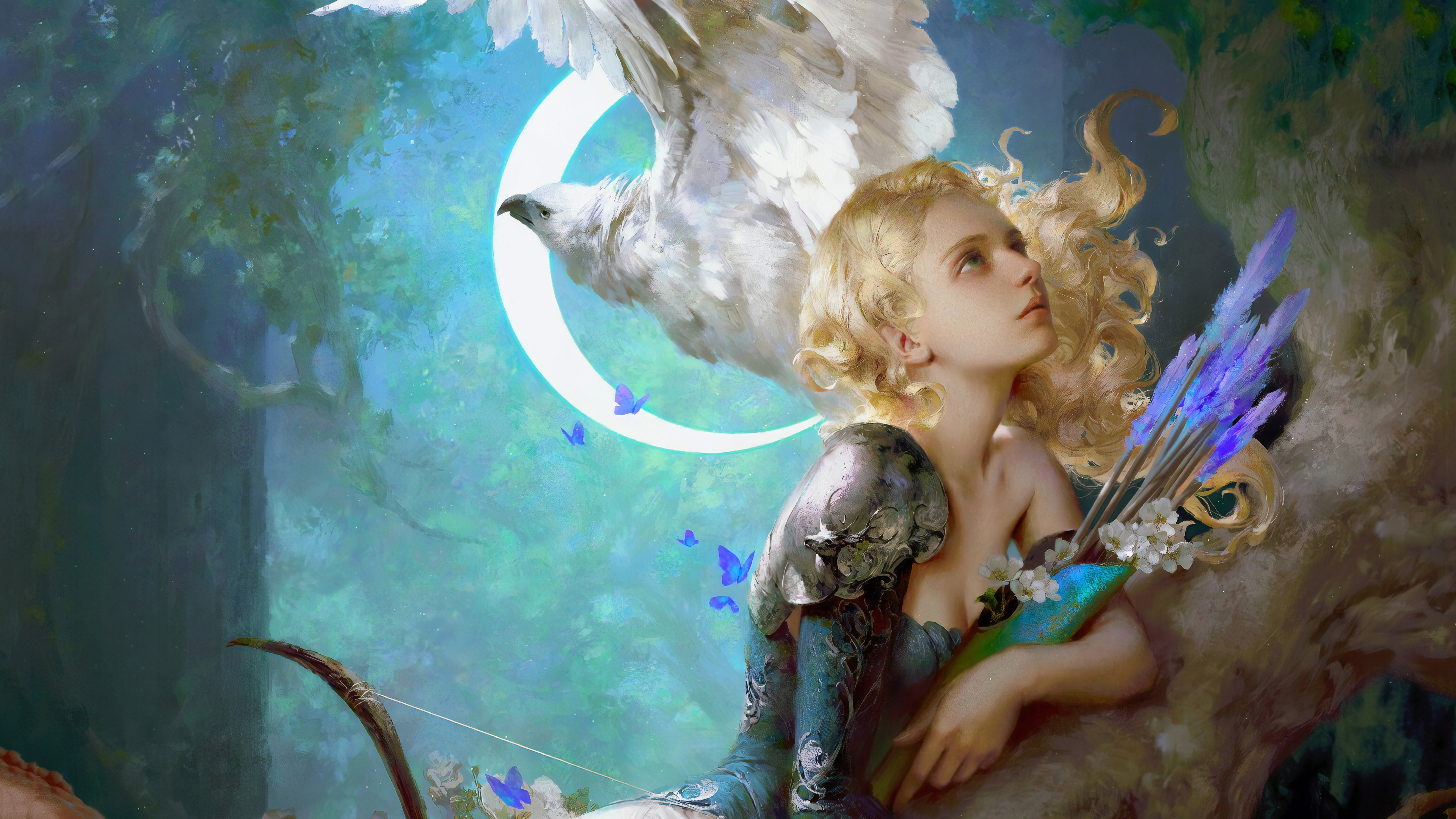 fantasy girls, angel, hd, 4k, artstation, HD Wallpaper