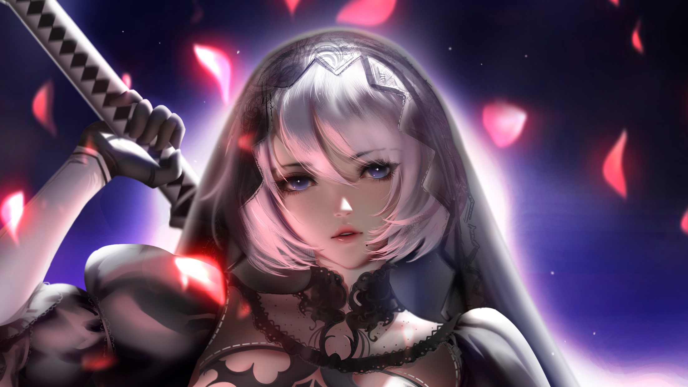 nier automata, anime girl, anime, artist, artwork, digital art, hd, artstation, HD Wallpaper