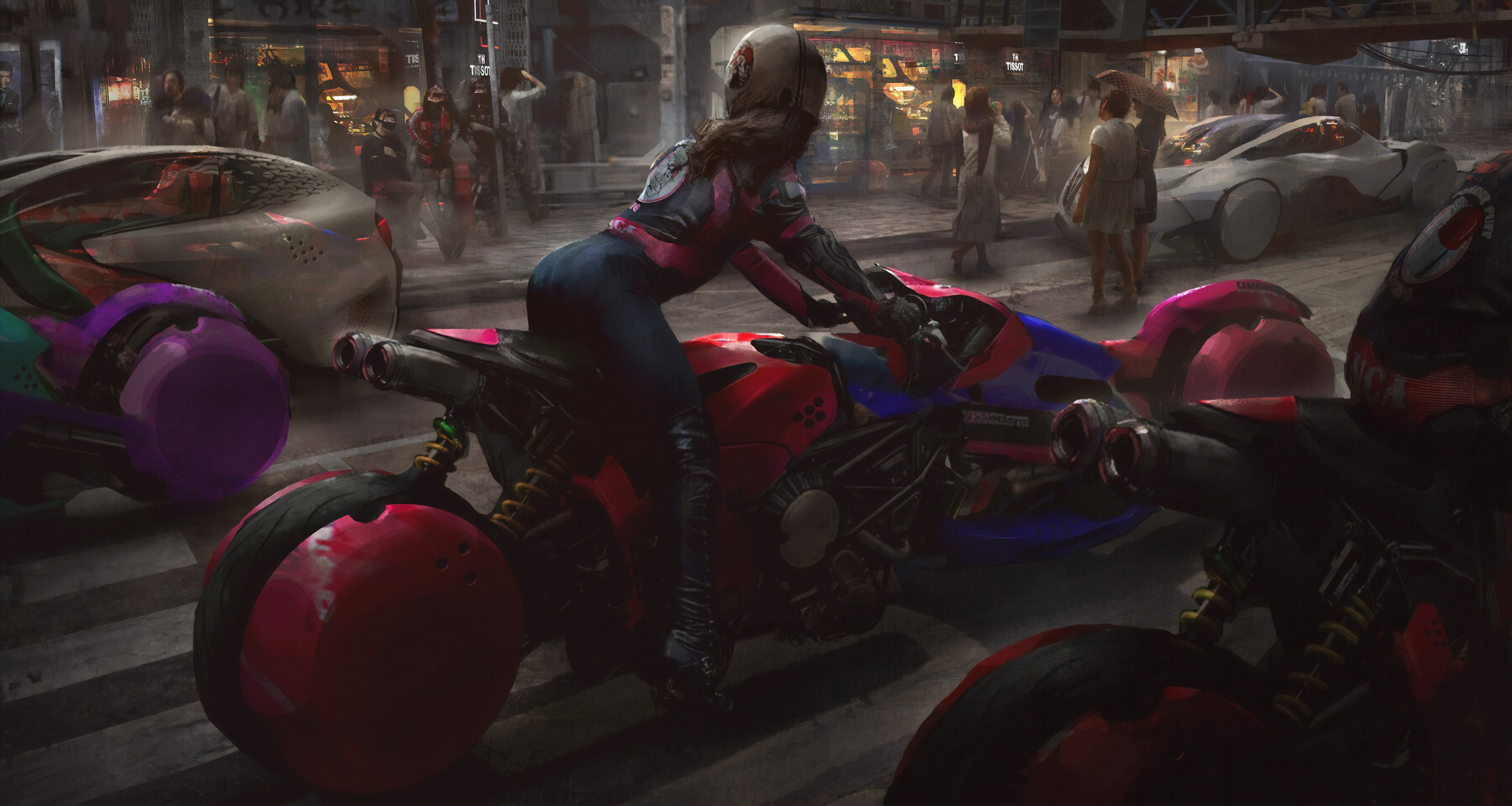 cyberpunk, artist, artwork, digital art, hd, artstation, 4k, HD Wallpaper