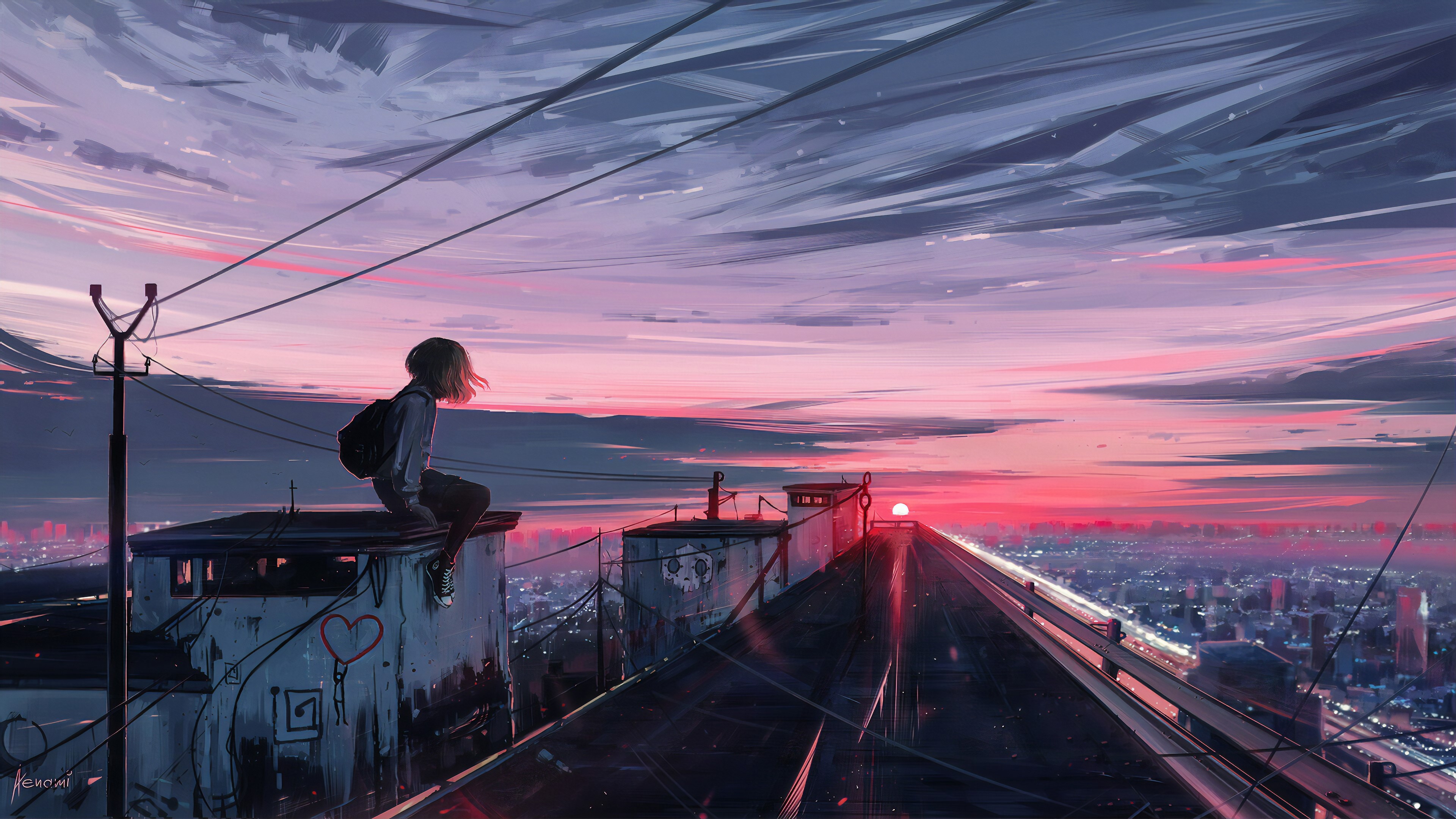 anime girl, anime, artist, artwork, digital art, hd, 4k, artstation, HD Wallpaper